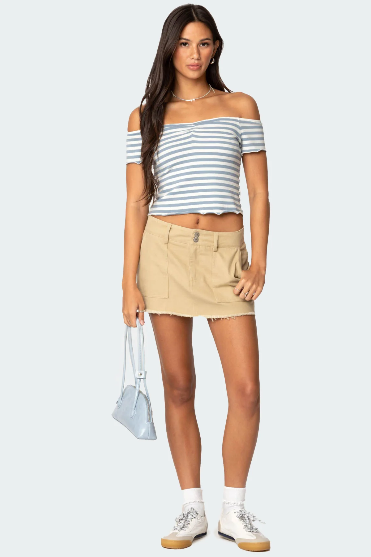 Shara Striped Off Shoulder Top - Image 2
