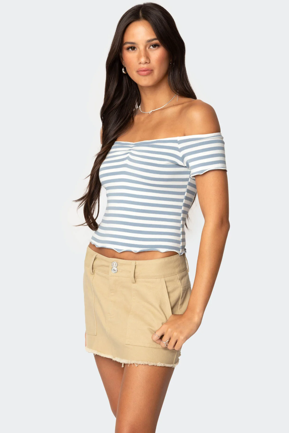 Shara Striped Off Shoulder Top - Image 3