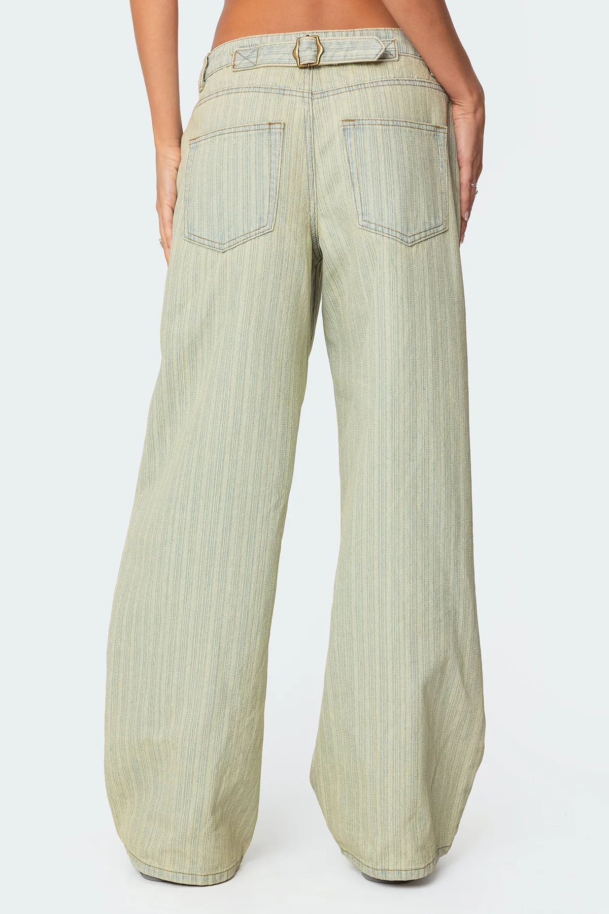 Lannah Textured Low Rise Baggy Jeans - Image 4