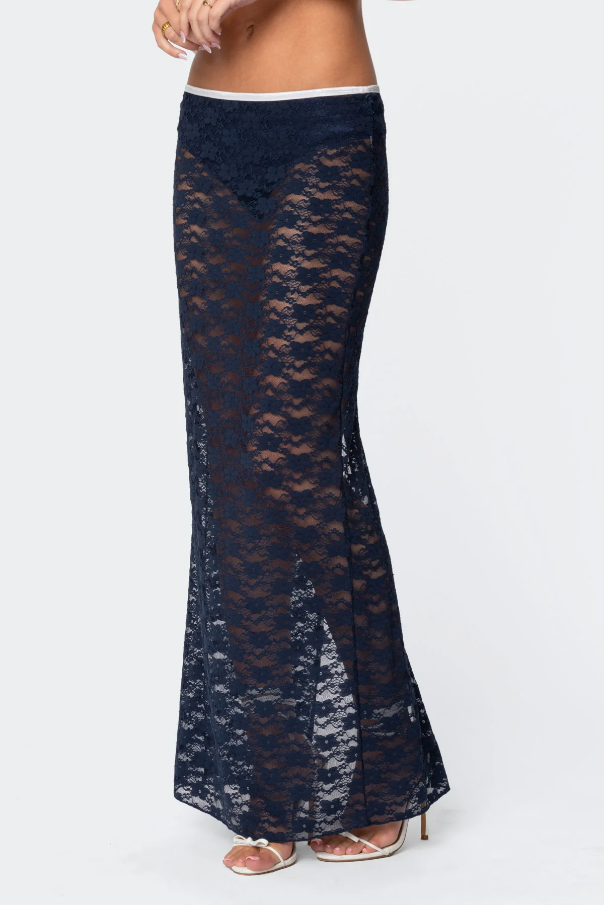 Vara Sheer Lace Maxi Skirt - Image 4