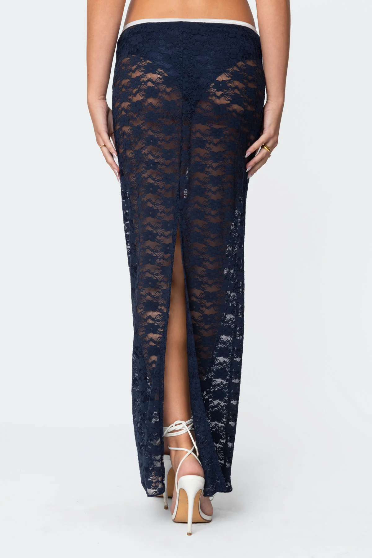 Vara Sheer Lace Maxi Skirt - Image 5
