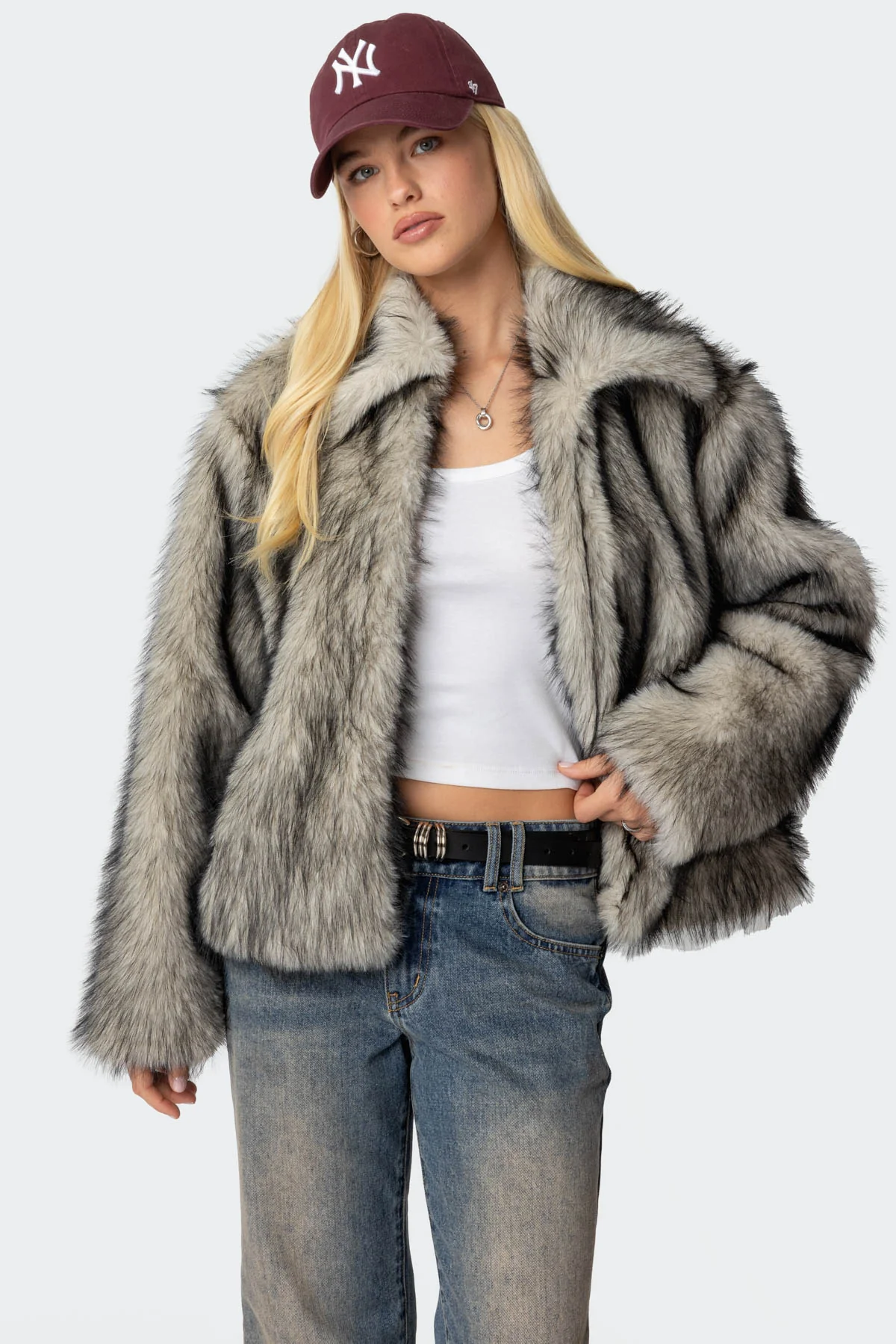Mob Wife Faux Fur Jacket - Image 2