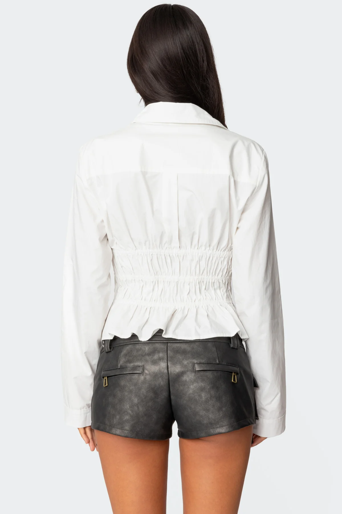 Sharon Collared Tie Front Top - Image 4