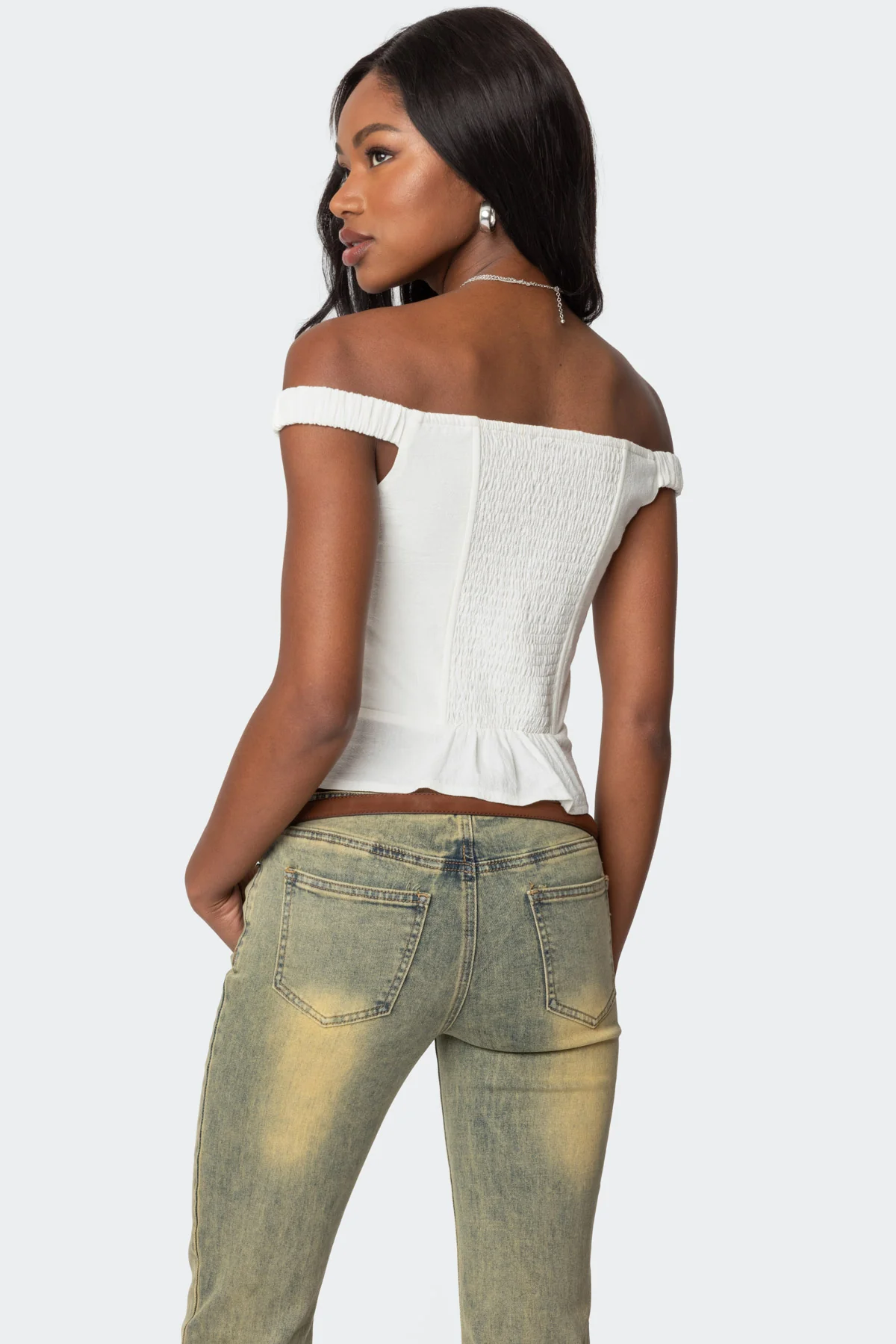 Ali Linen Look Off Shoulder Top - Image 5