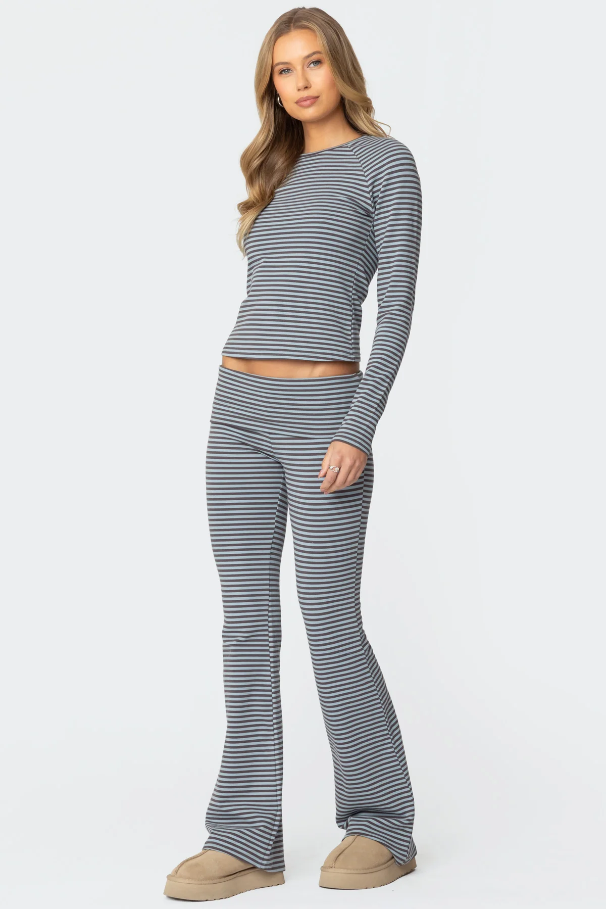 Kaeli Stripey Flared Leggings - Image 3