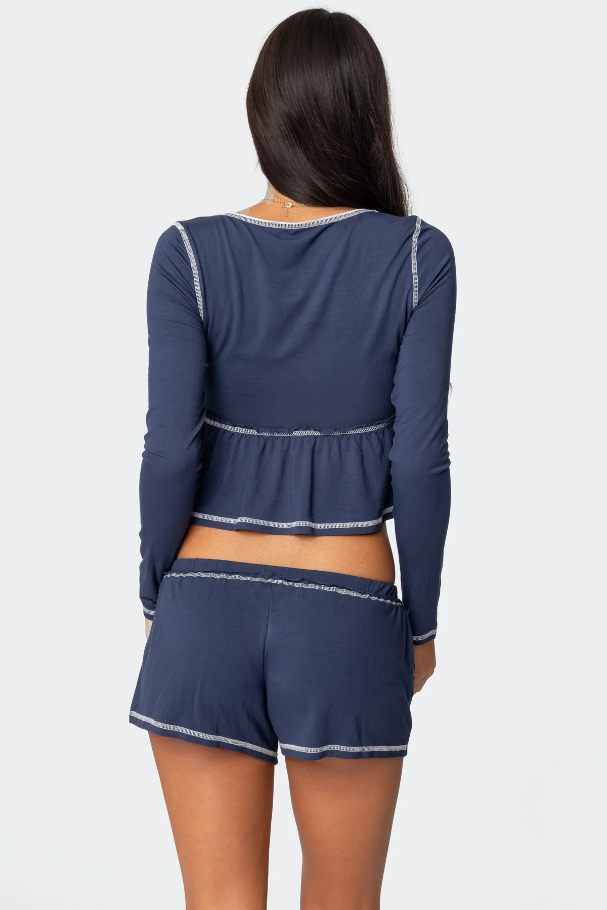 Arianne Contrast Babydoll Top - Image 5