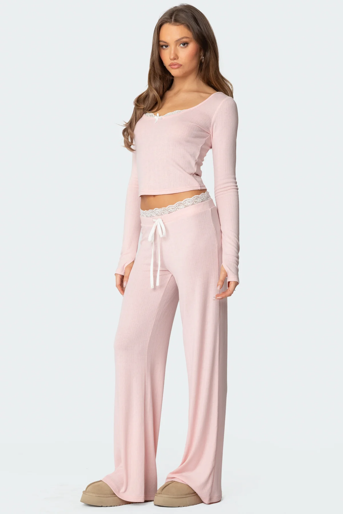 Peekaboo Lace Long Sleeve Top - Image 4