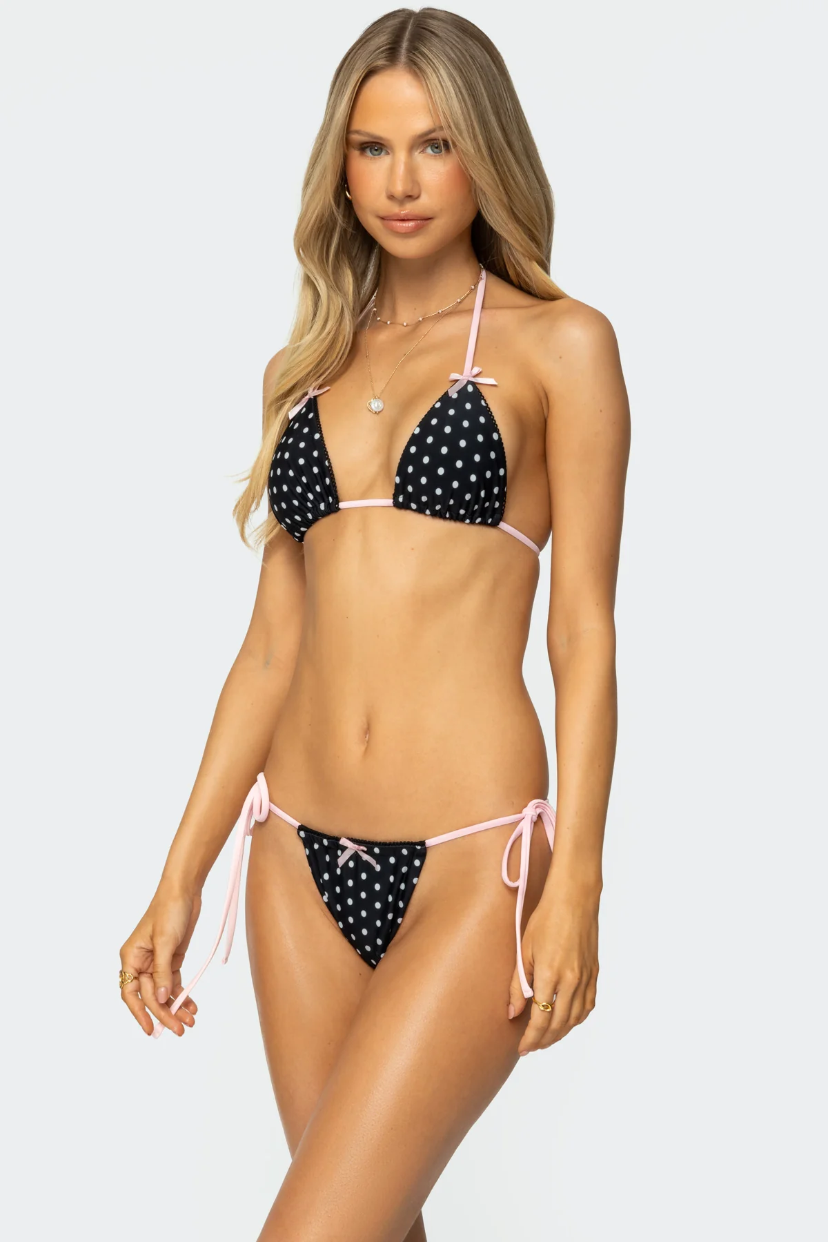 Leigh Polka Dot Triangle Bikini Top - Image 5