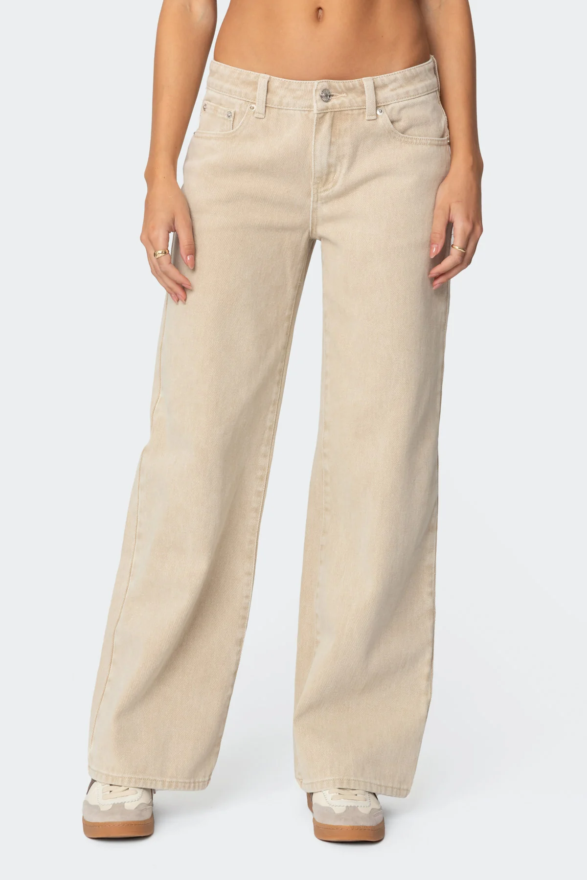 Leopard Star Low Rise Baggy Jeans - Image 2