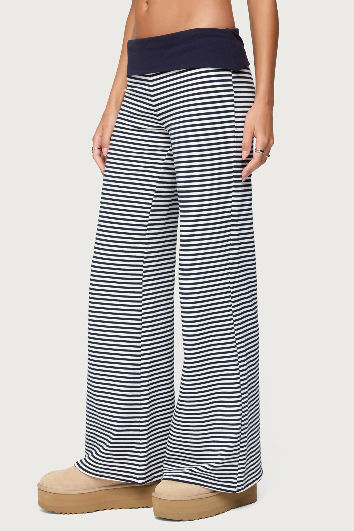 Meggy Striped Foldover Pants - Image 3