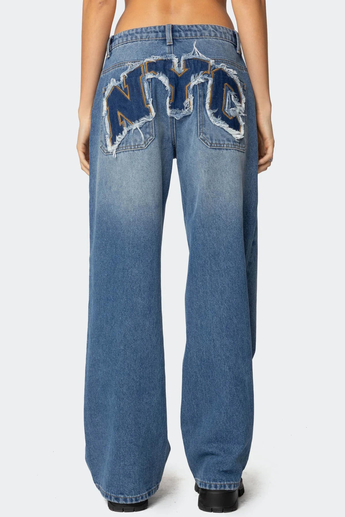 Nyc Washed Low Rise Baggy Jeans - Image 2