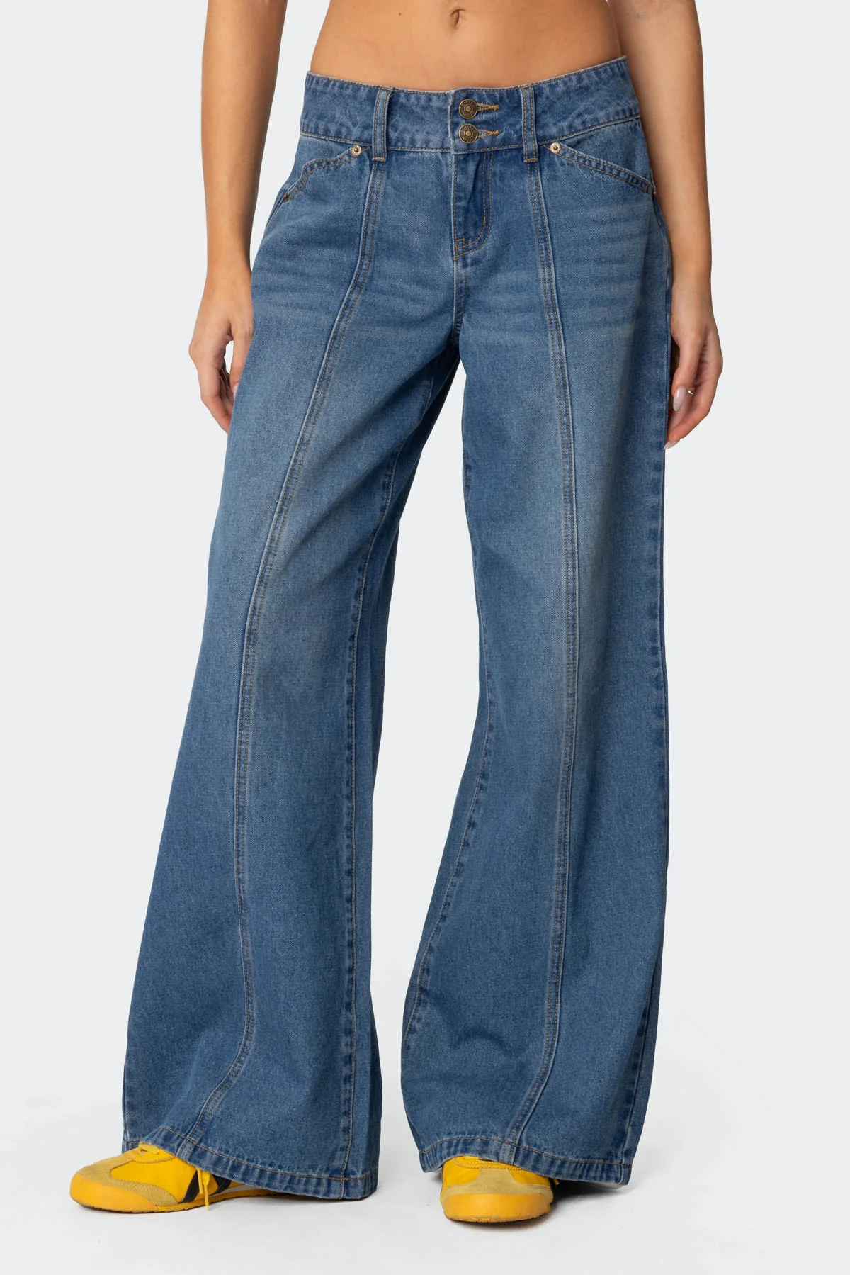 Charlie Panel Stitch Low Rise Bootcut Jeans - Image 2
