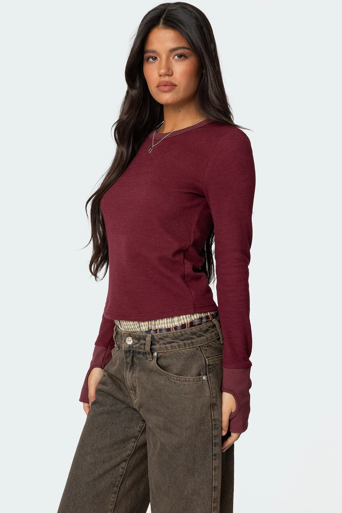 Waffle Long Sleeve T Shirt - Image 3