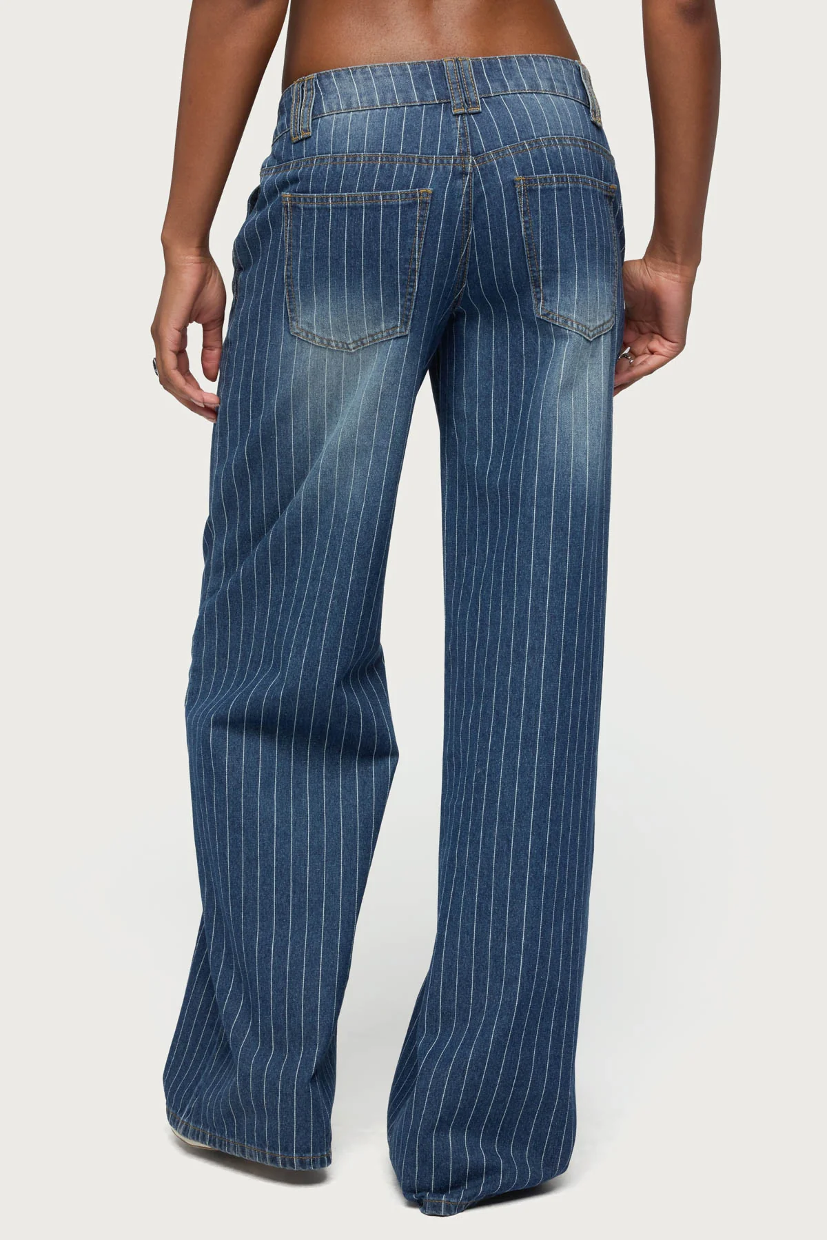 Tall Cory Striped Low Rise Baggy Jeans - Image 4
