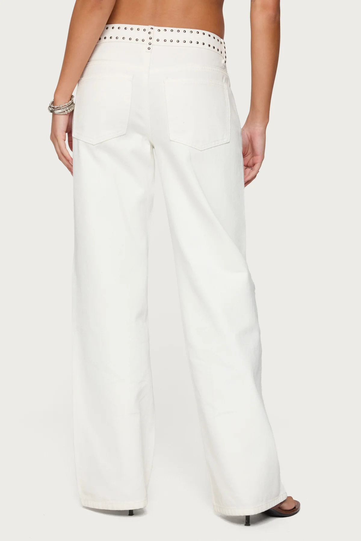Quincy Studded Low Rise Baggy Jeans - Image 4
