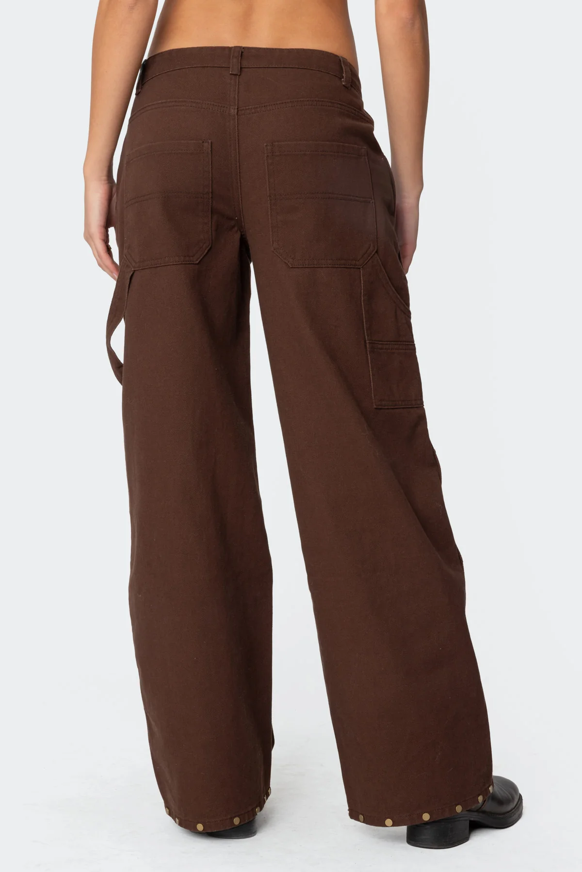 Studded Low Rise Baggy Carpenter Jeans - Image 5