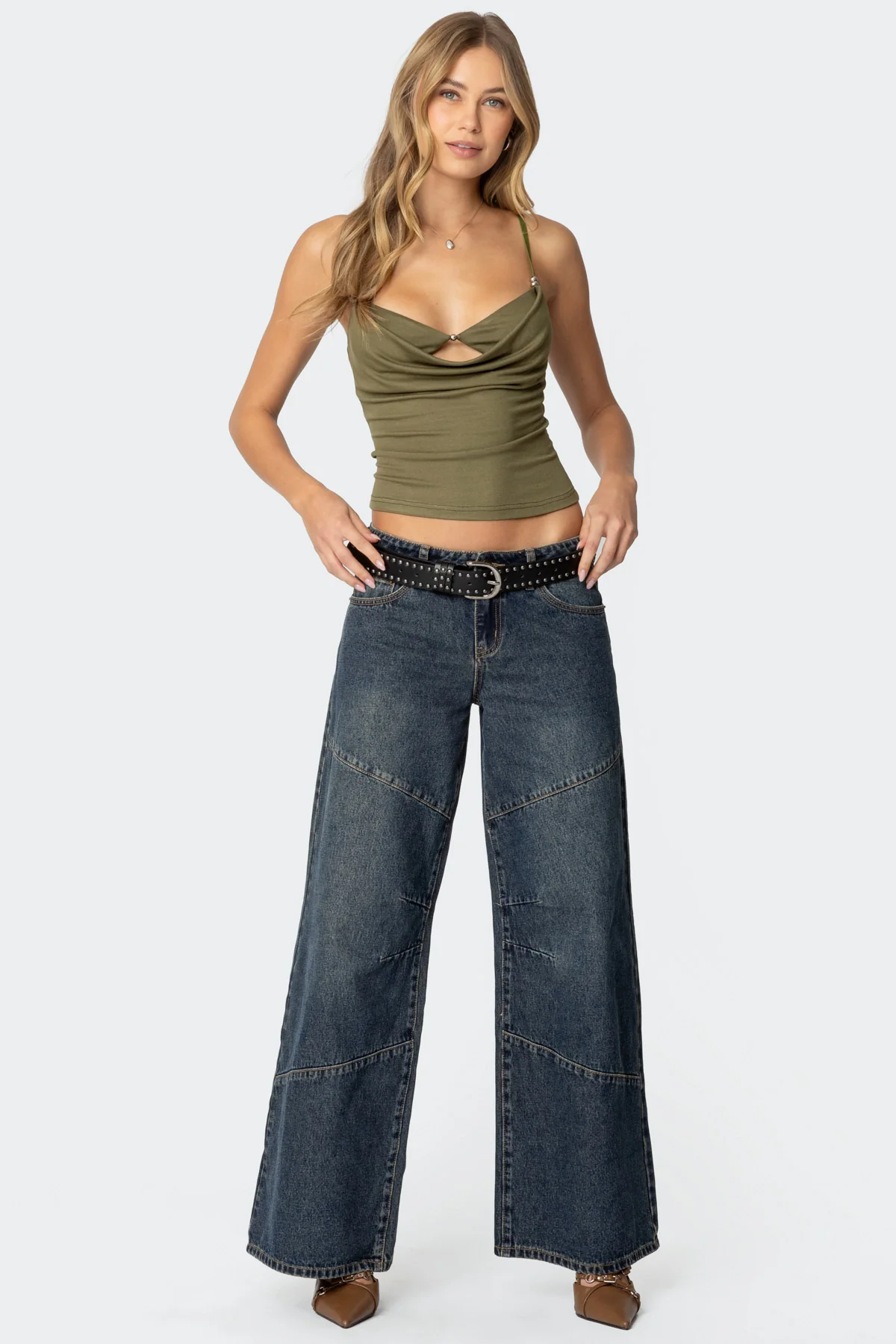 Laney Vintage Washed Low Rise Baggy Jeans - Image 5