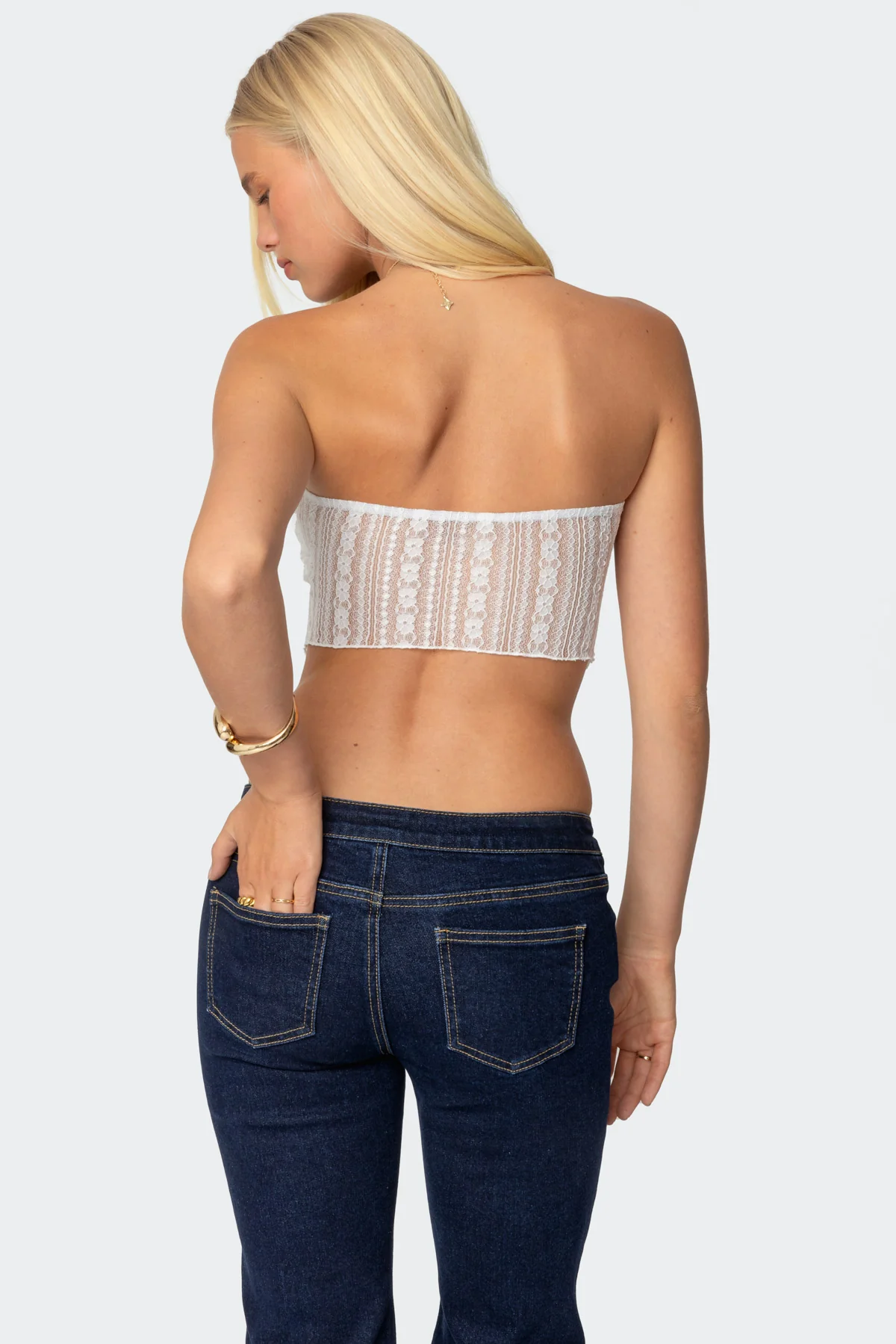 Sheer Lace Handkerchief Top - Image 4