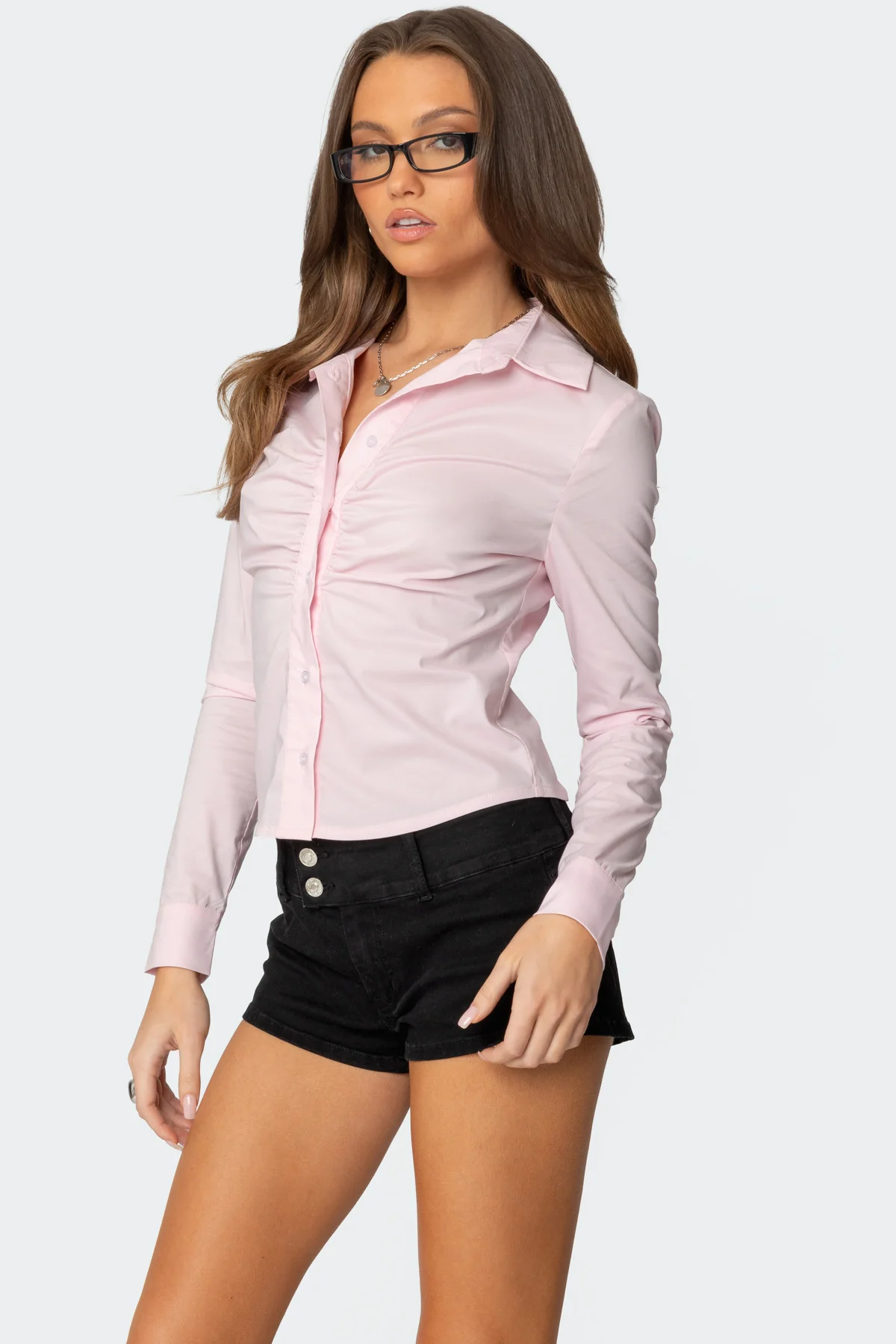 Delphina Tailored Button Up Shirt - Image 3