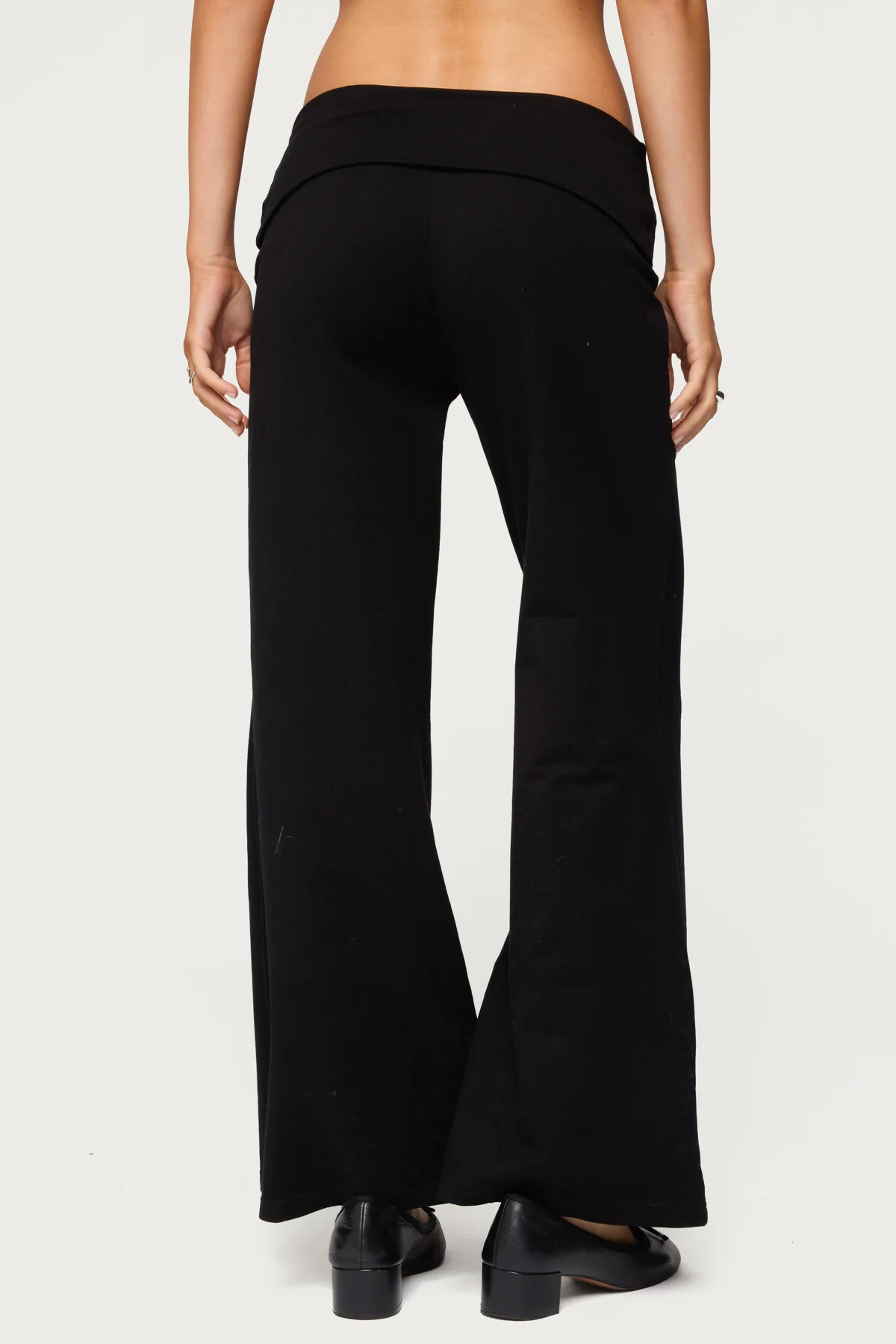 Petite Wide Leg Fold Over Pants - Image 4