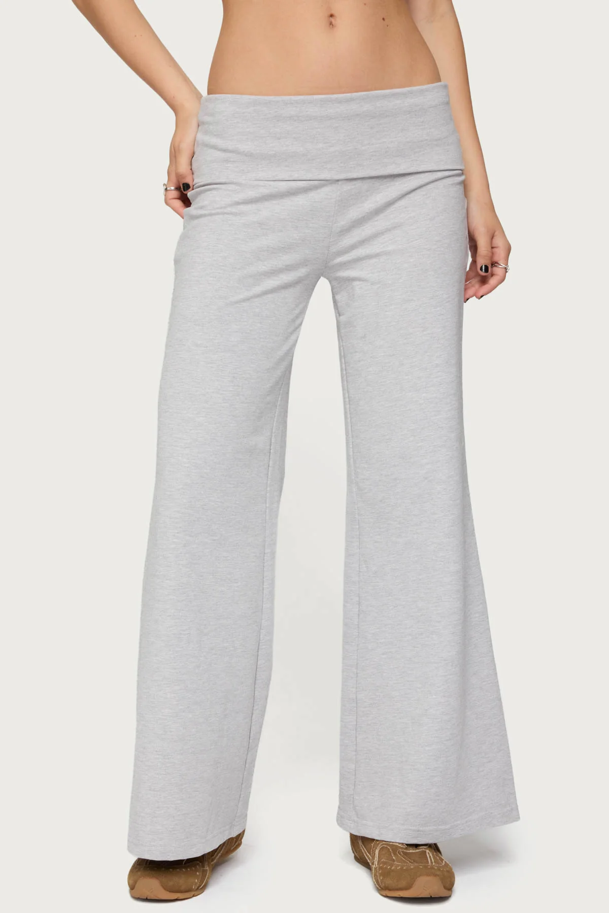 Petite Wide Leg Fold Over Pants - Image 3