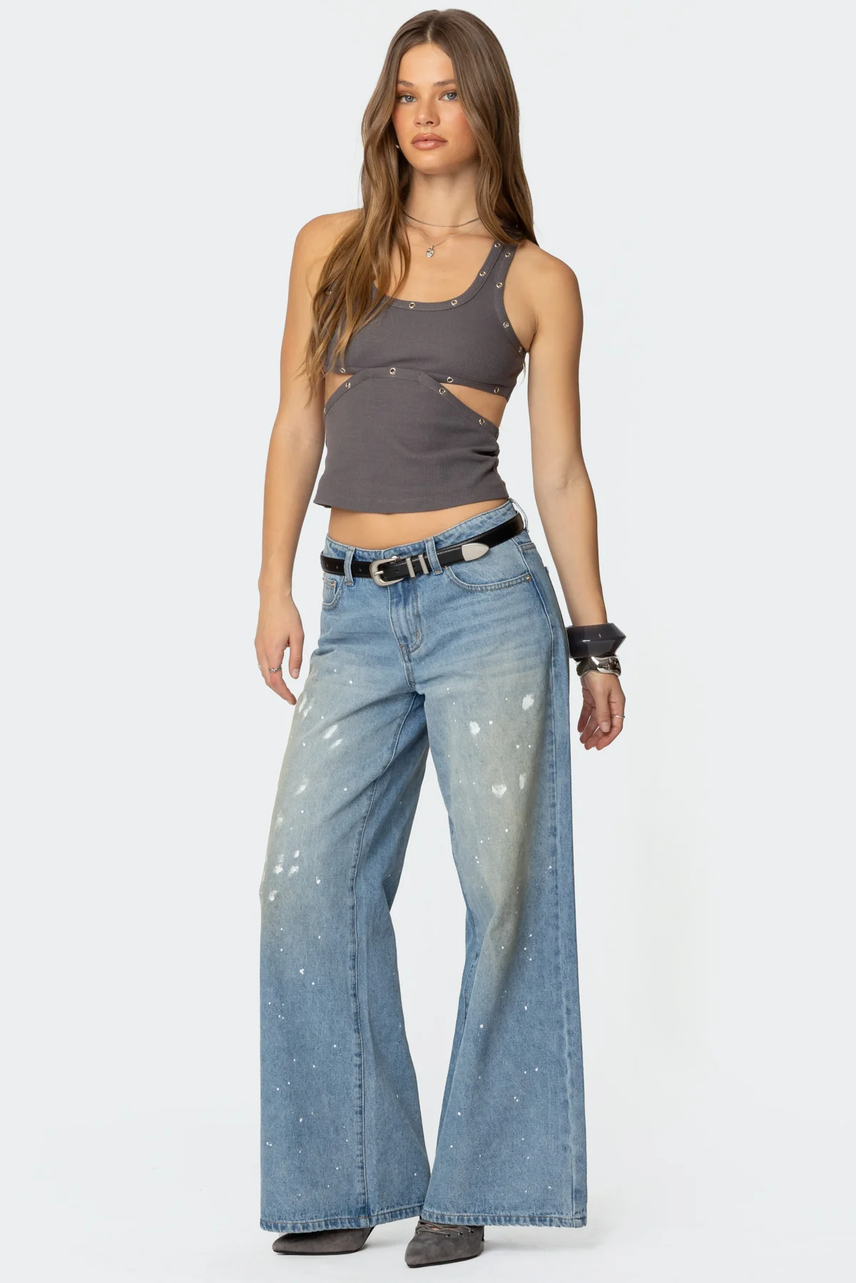Imogen Cut Out Ribbed Tank Top - Image 4
