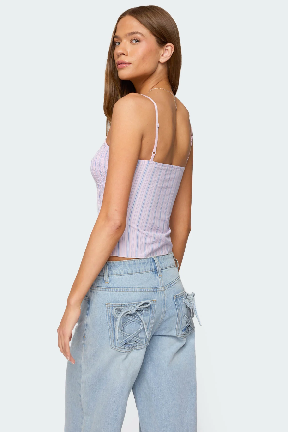 Leela Scrunch Striped Tank Top - Image 5