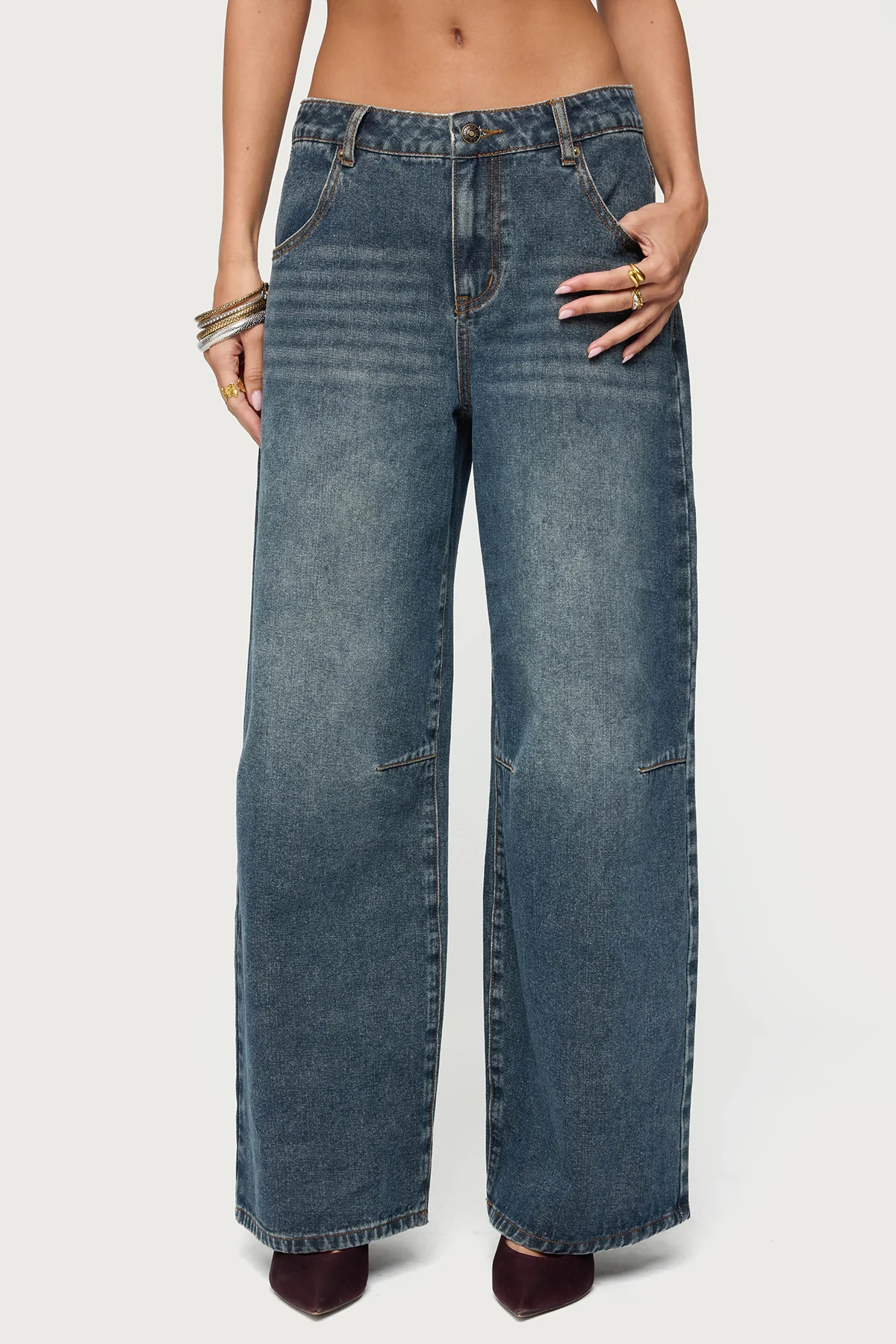 Santi Low Rise Baggy Jeans - Image 2