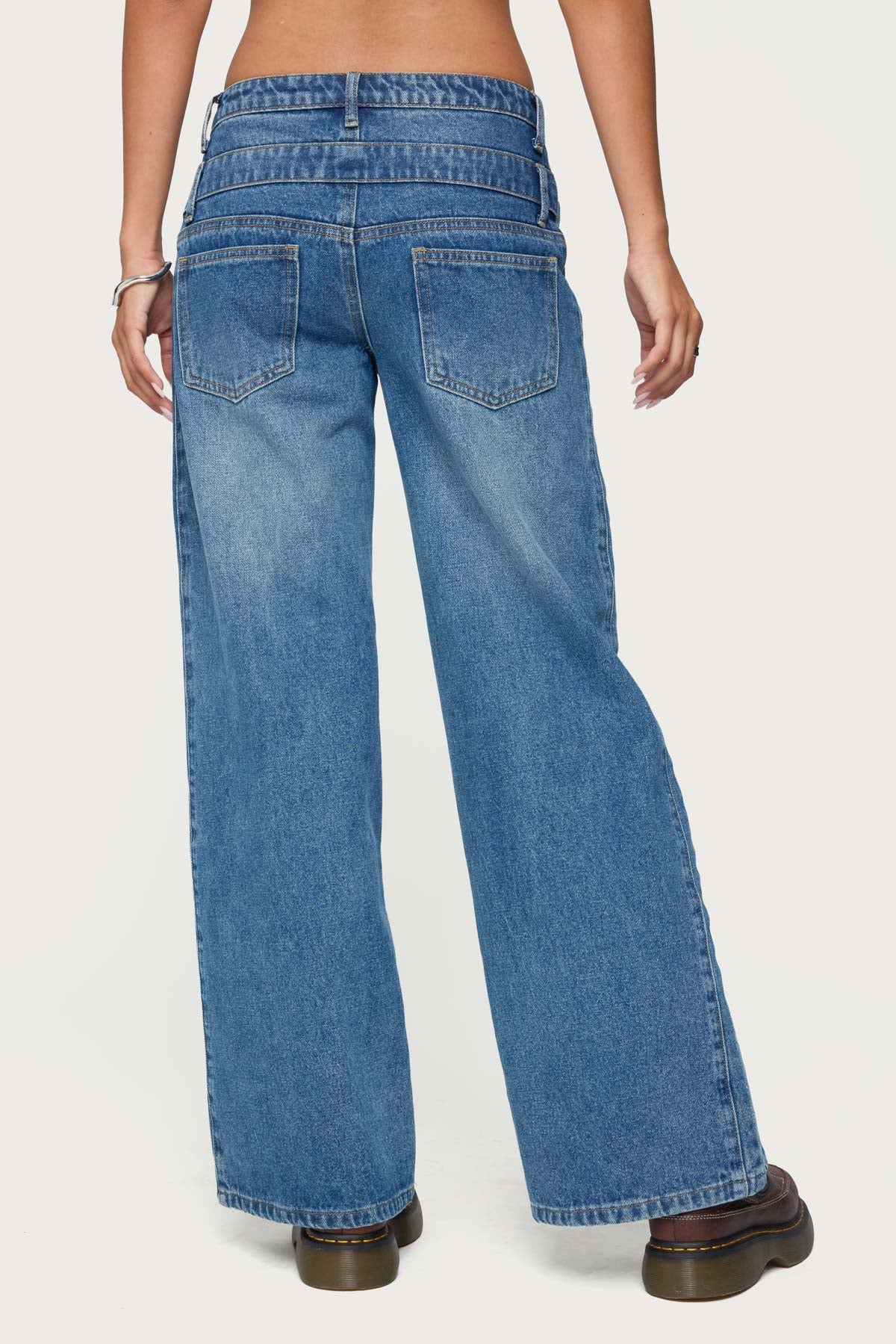 Abel Layered Look Low Rise Baggy Jeans - Image 5