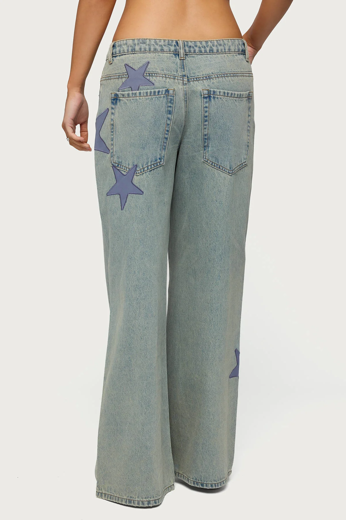 Trish Stars Low Rise Baggy Jeans - Image 2