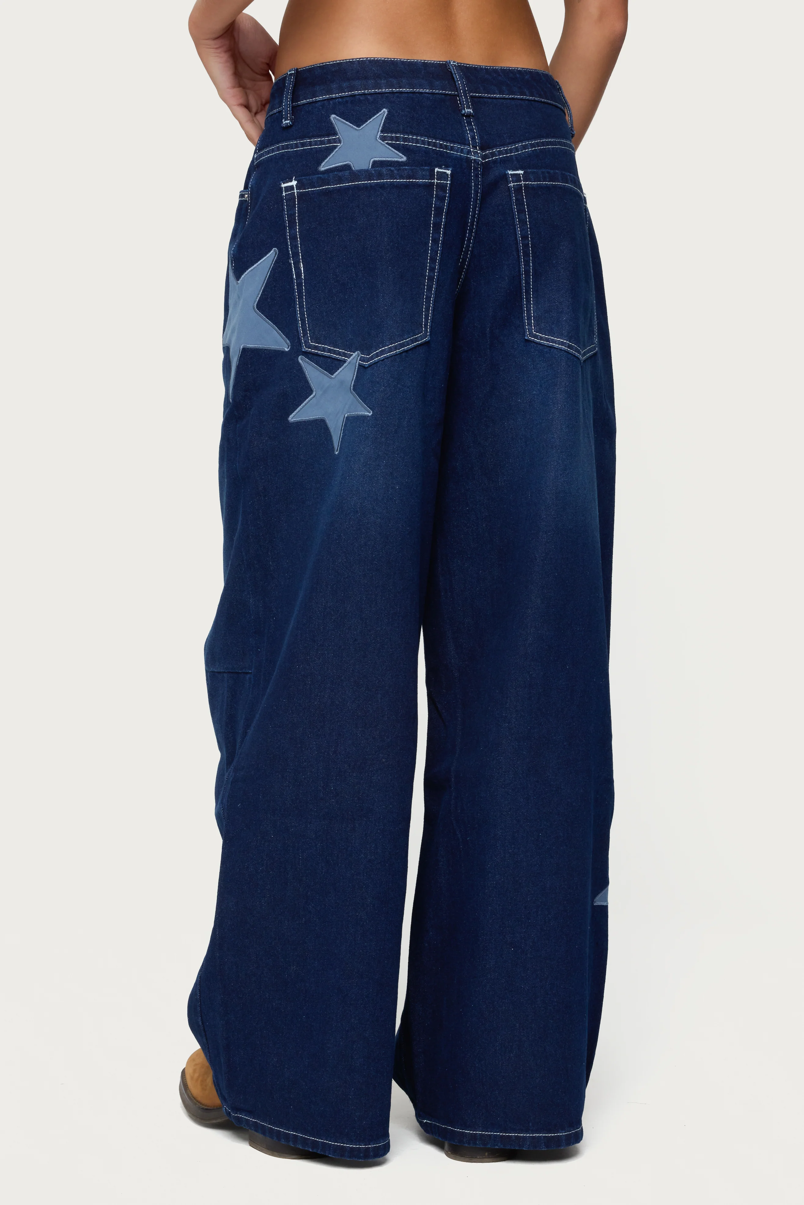 Trish Stars Low Rise Baggy Jeans - Image 4