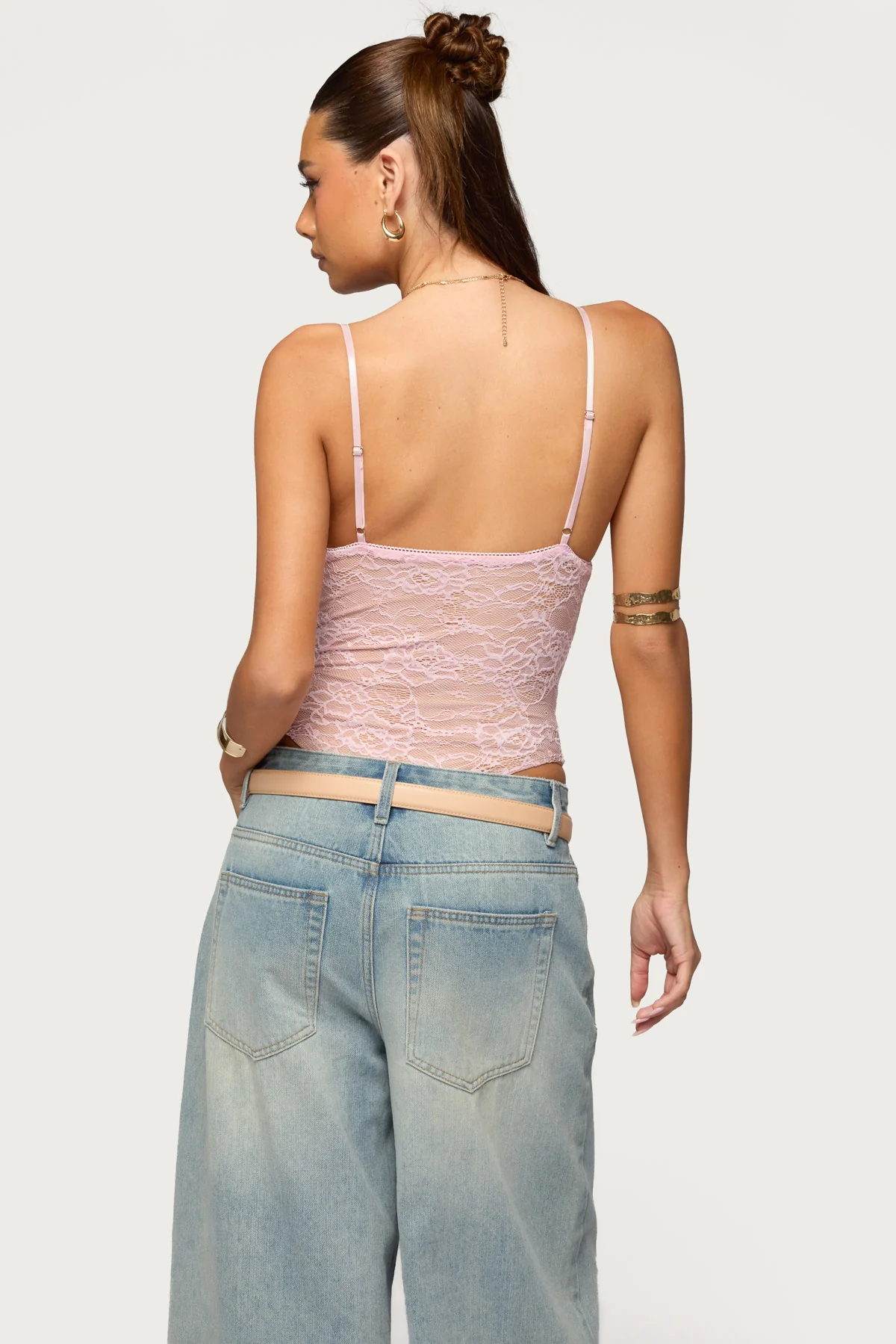 Nolyn Sheer Lace V Neck Bodysuit - Image 5