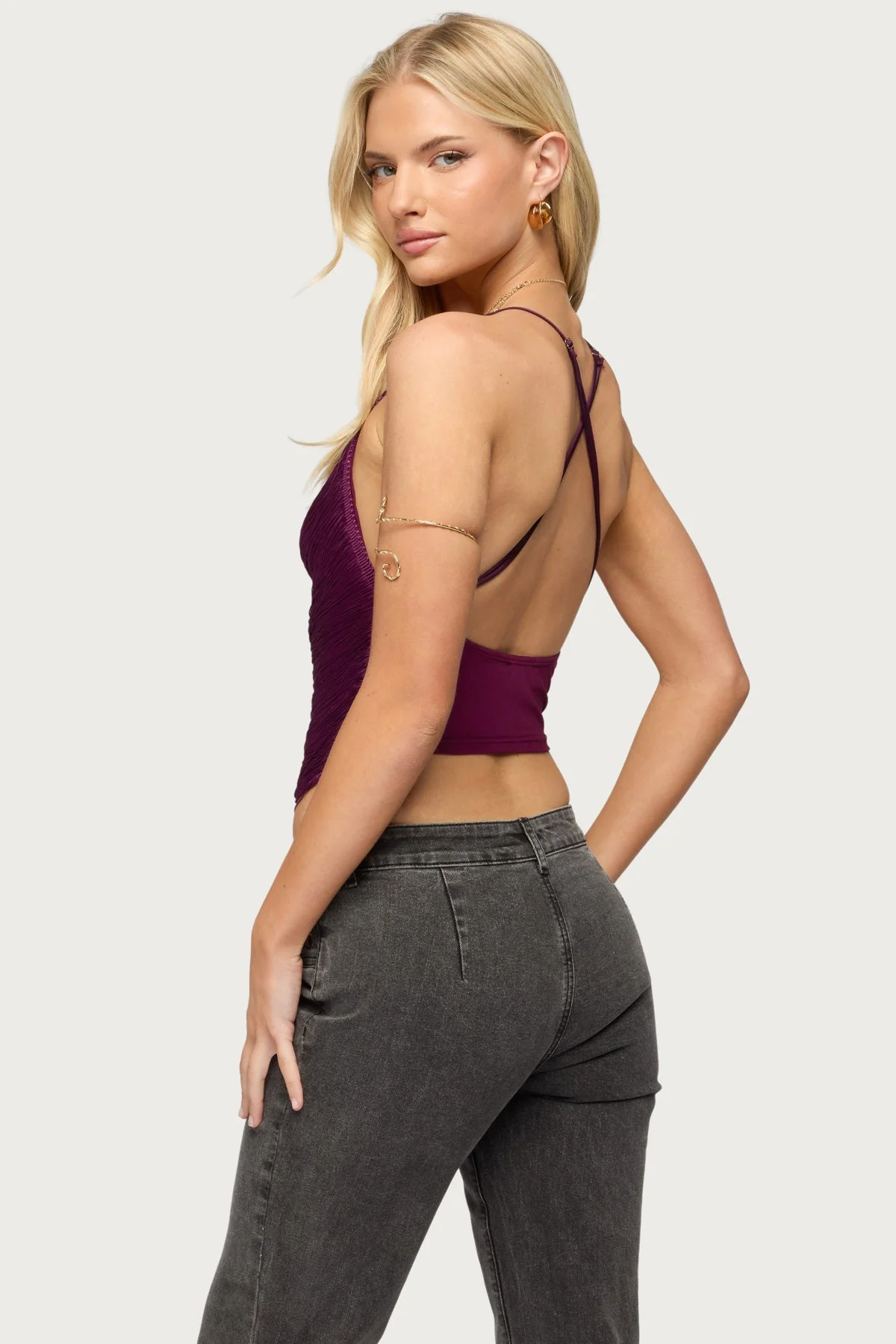Elenie Fringed Cowl Neck Top - Image 5