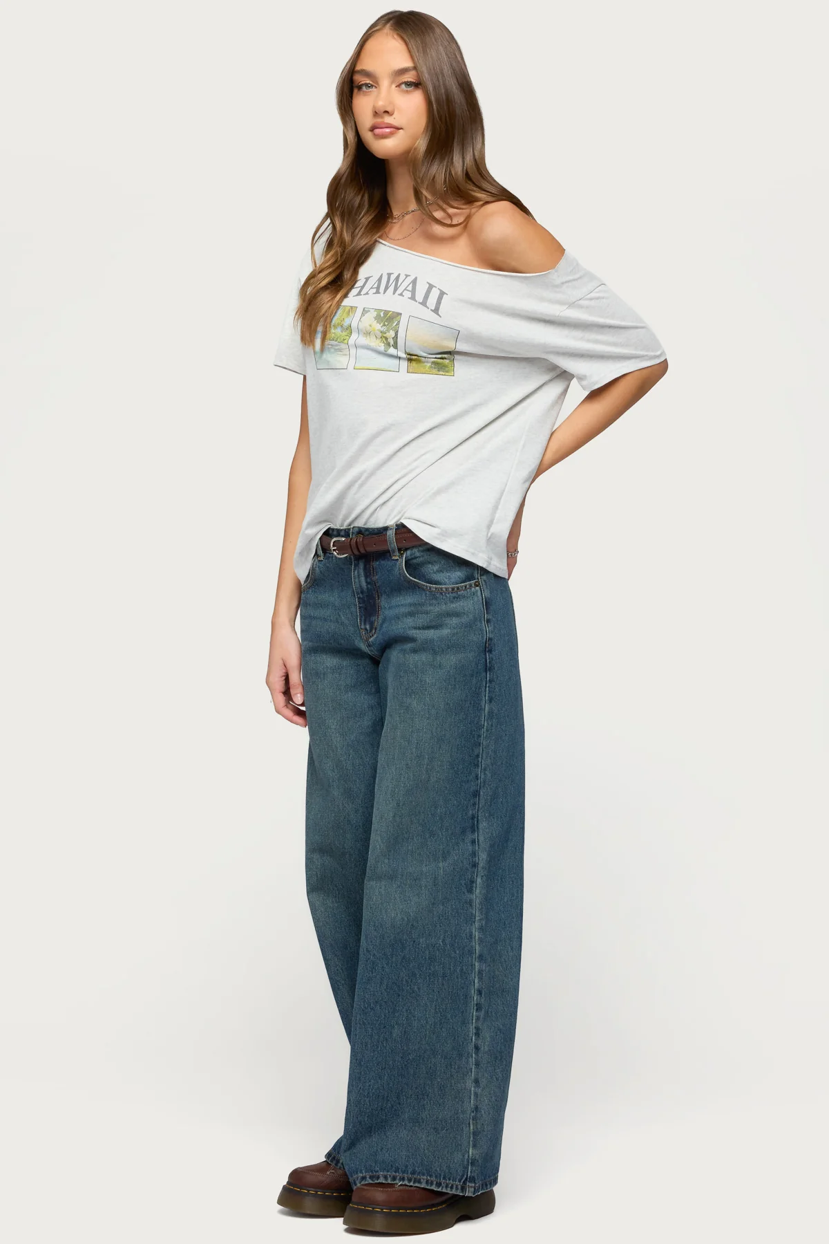 Hawaiian Babe Off Shoulder T Shirt - Image 4