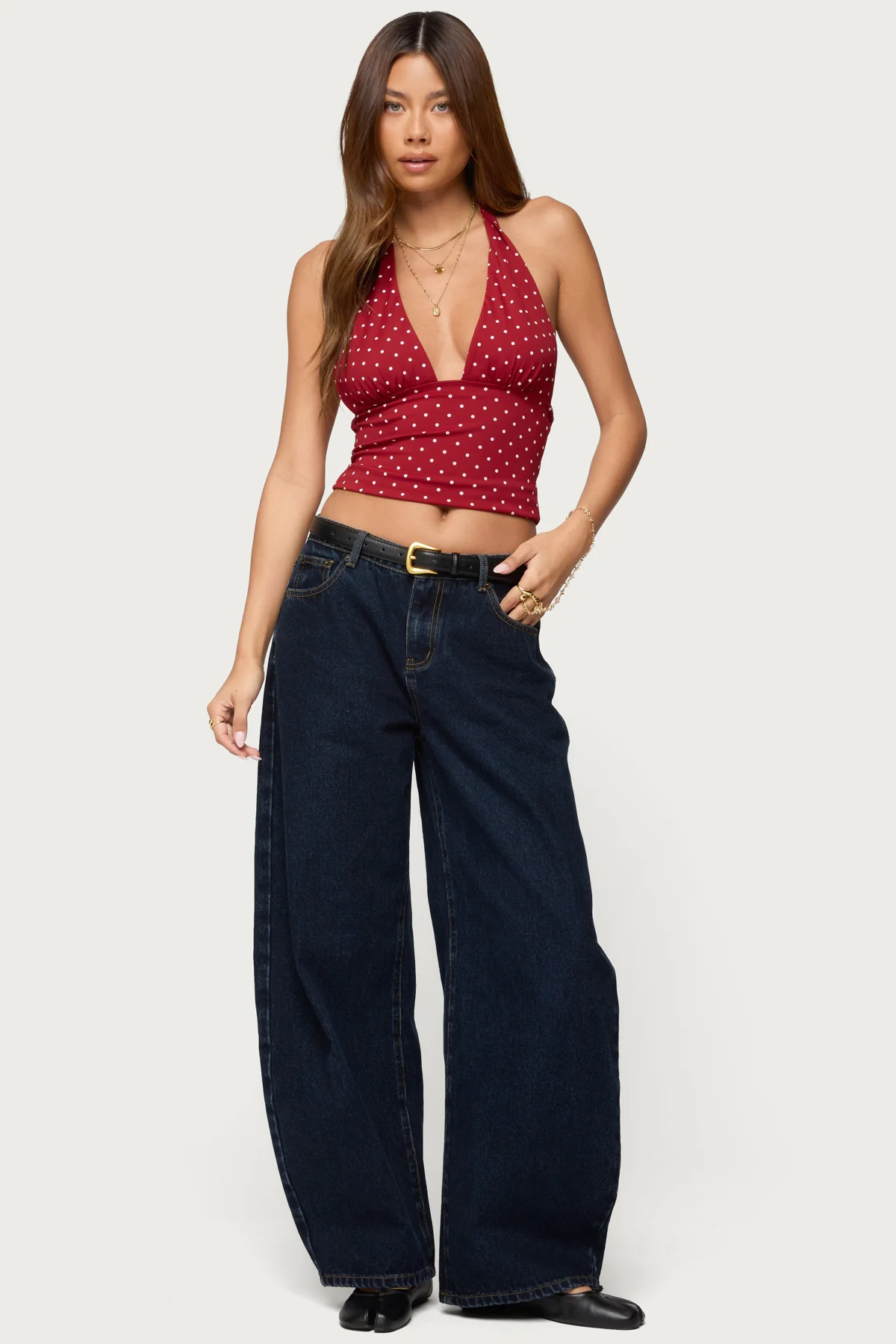 Blaire Polka Dot Halter Top - Image 5