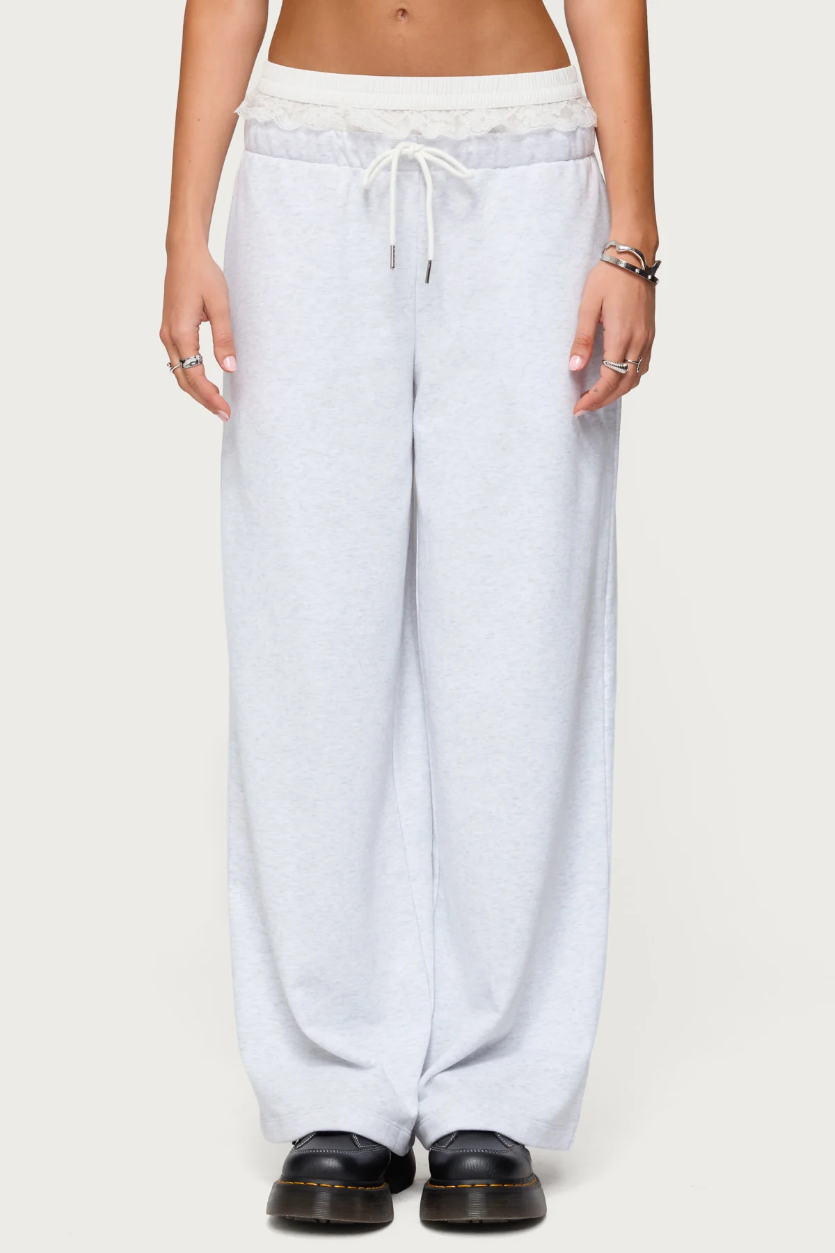 Tamia Peekaboo Ruffle Lace Sweatpants - Image 2