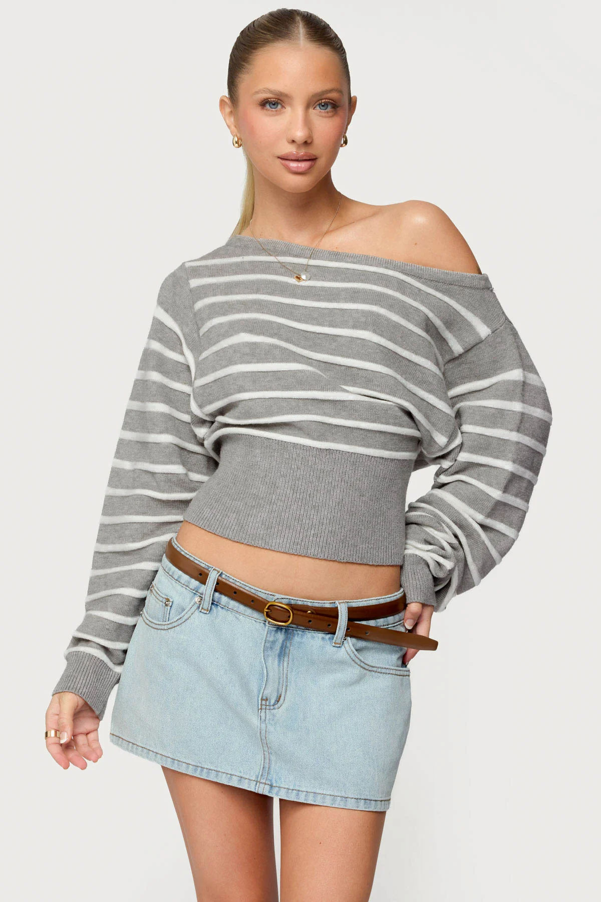 Mika Off Shoulder Oversized Sweater - Image 2