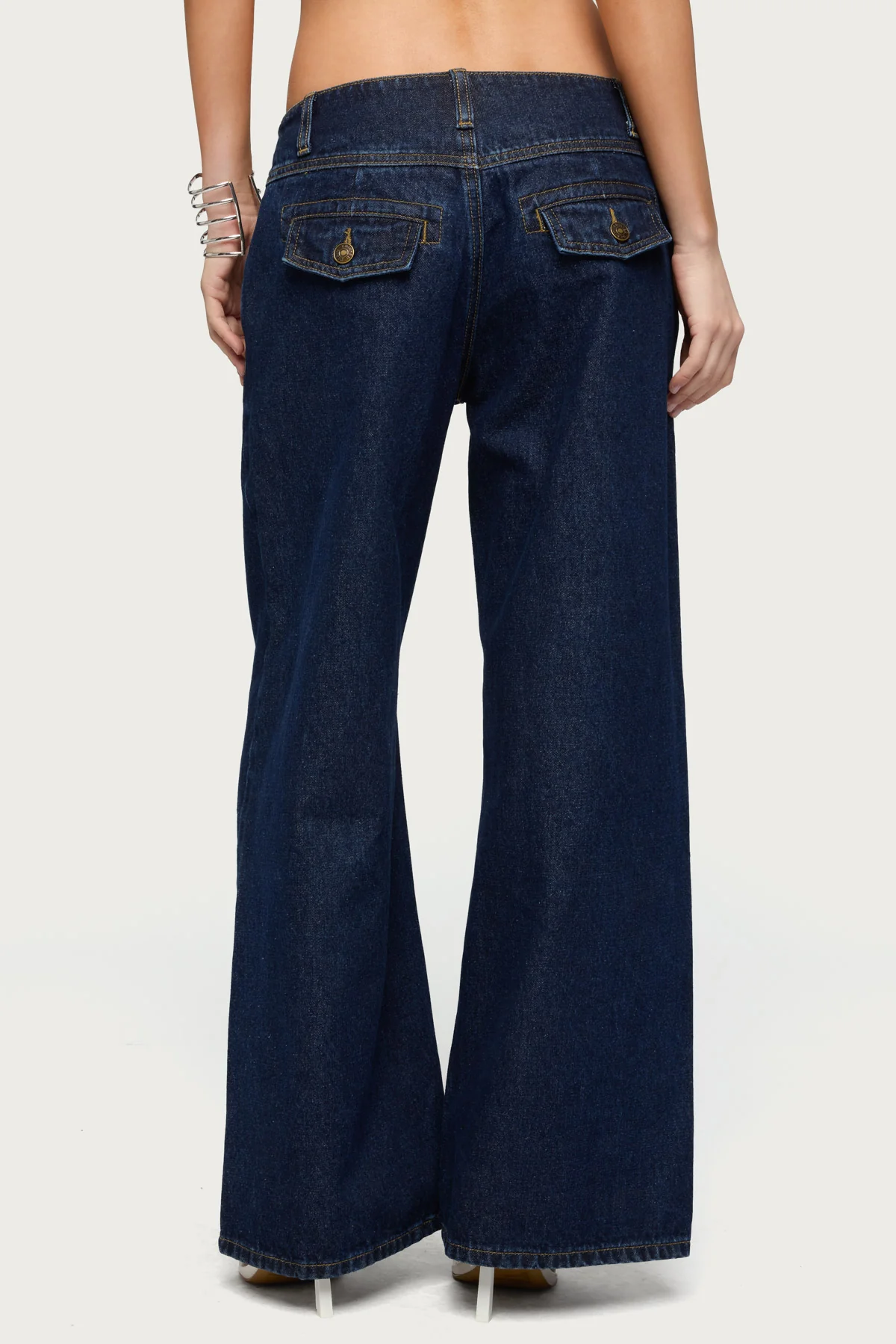 Petite Meredith Low Rise Wide Leg Jeans - Image 5