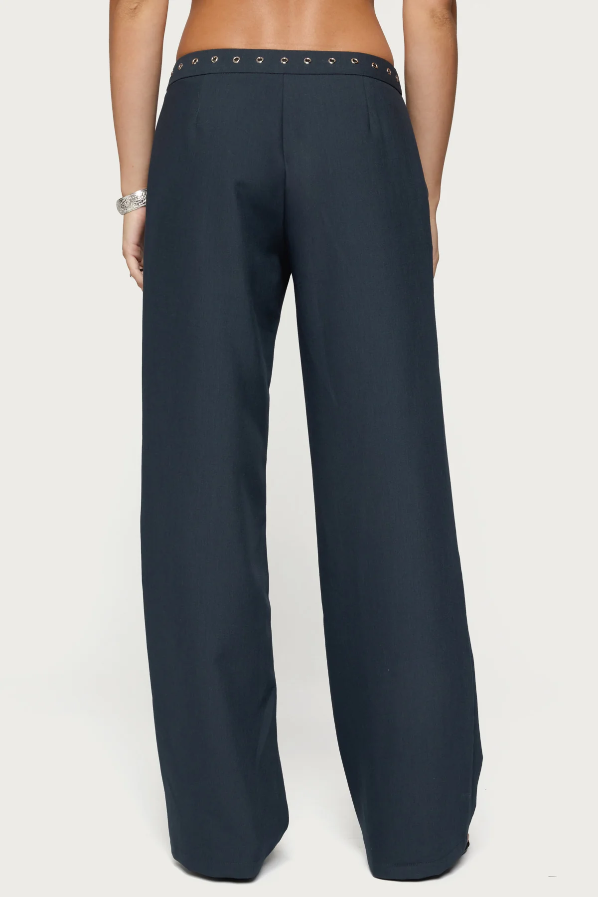 Ayve Eyelet Waist Straight Leg Pants - Image 4