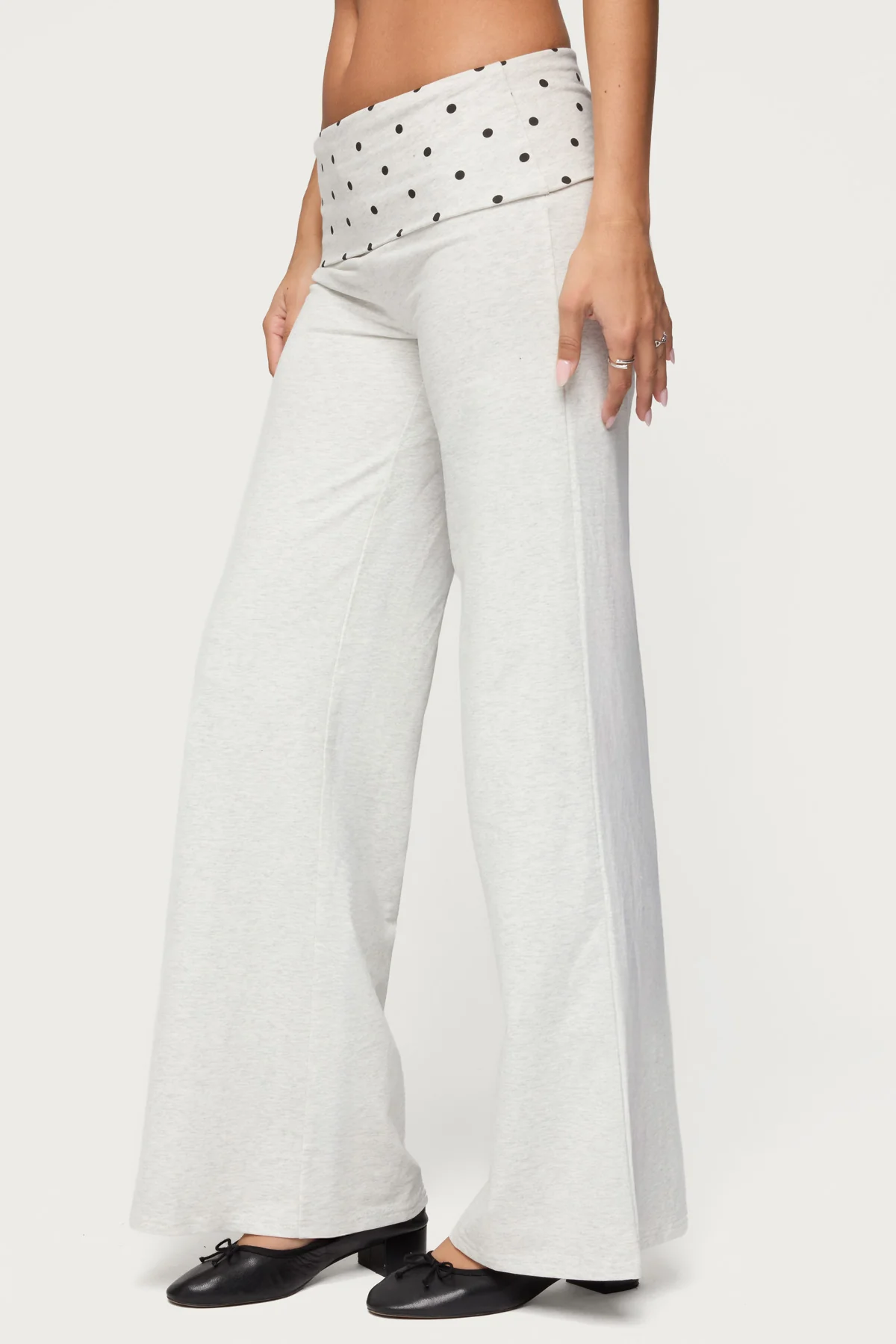 Reeva Polka Dot Foldover Pants - Image 4