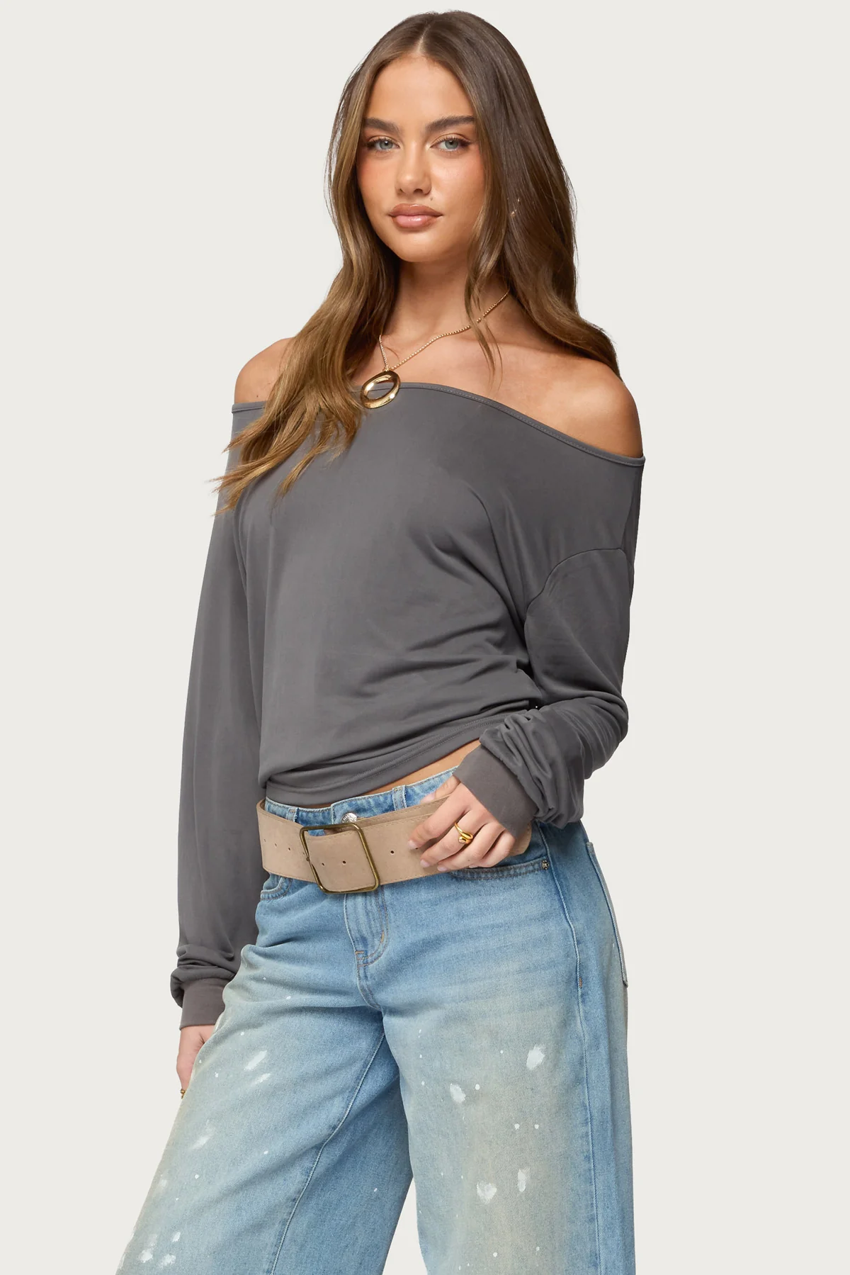 Nannie Off Shoulder Oversized Top - Image 3