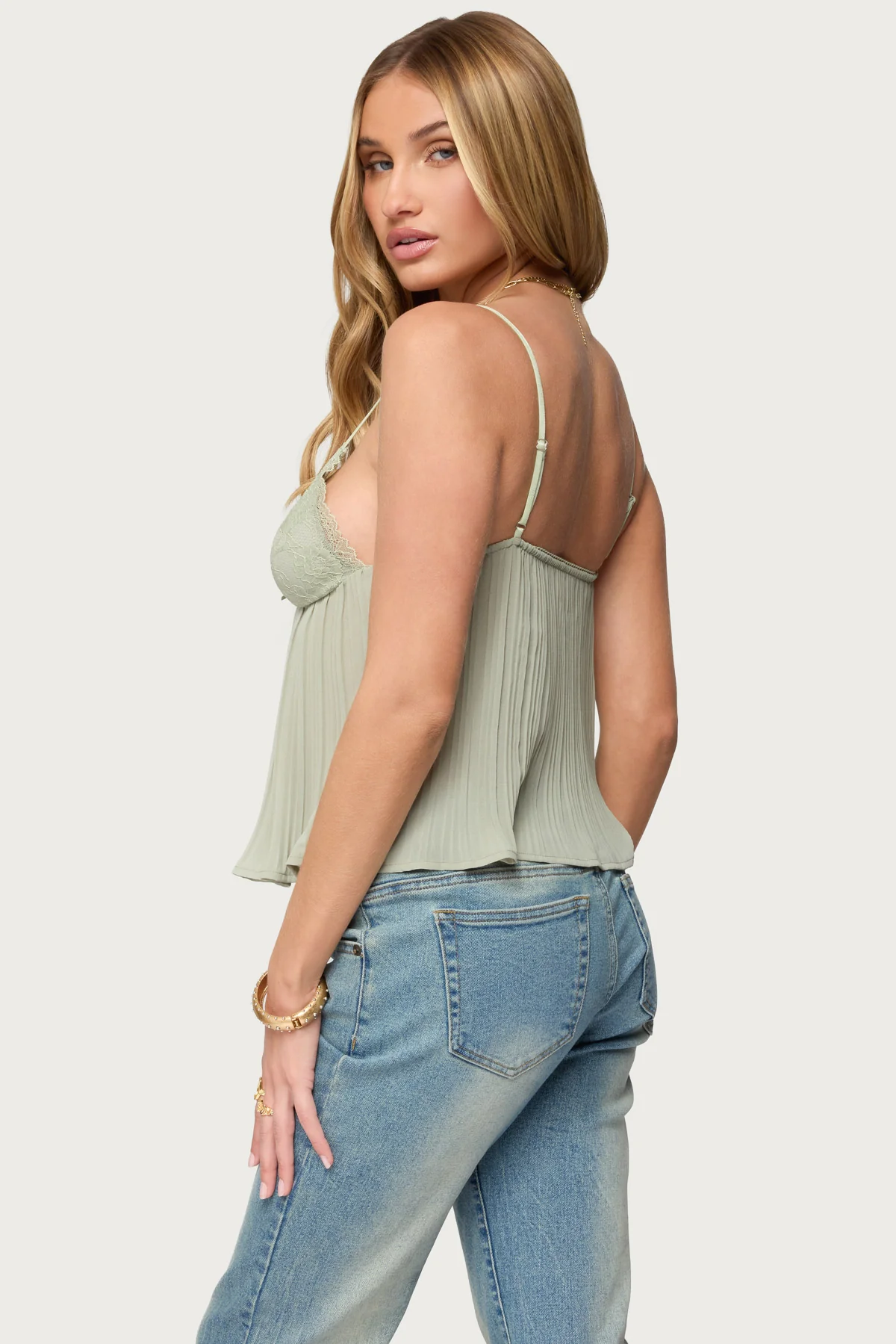 Rhian Lacey Pleated Babydoll Top - Image 5