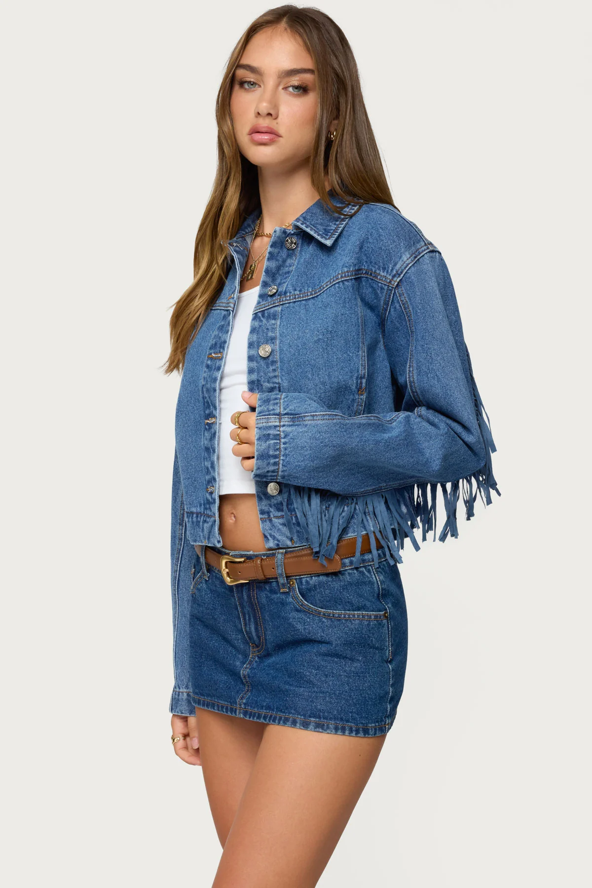 Maurice Fringed Denim Jacket - Image 3
