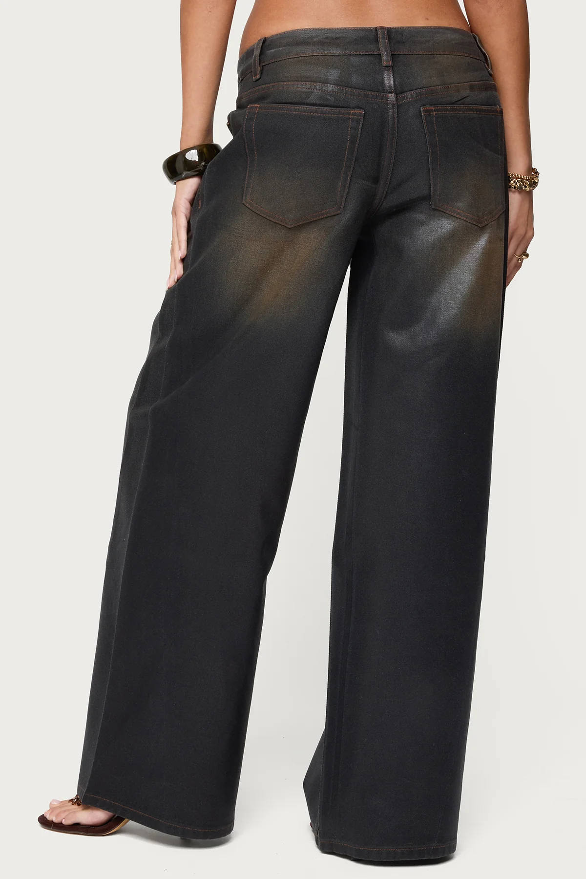 Saharah Mud Wash Low Rise Baggy Jeans - Image 5