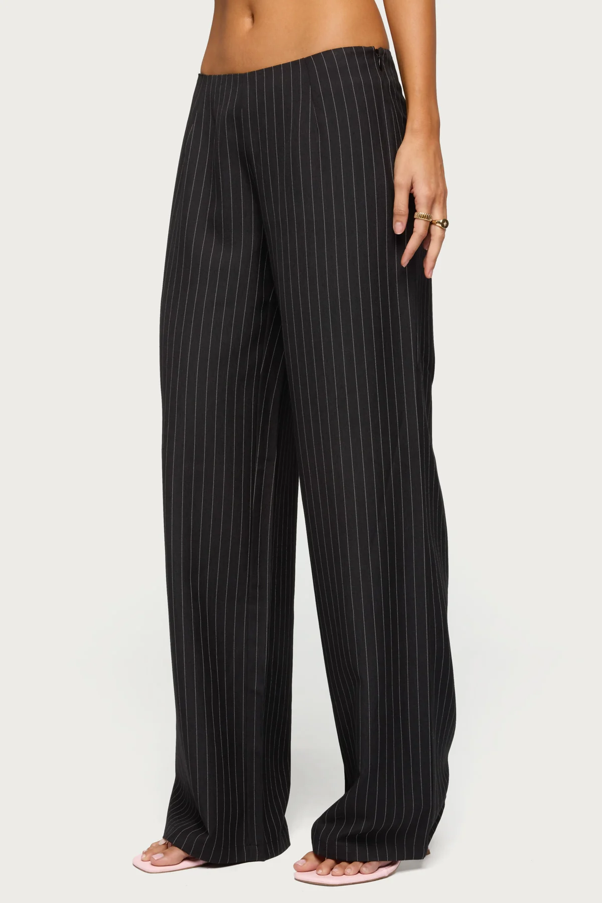 Kerie Pinstripe Low Rise Pants - Image 3