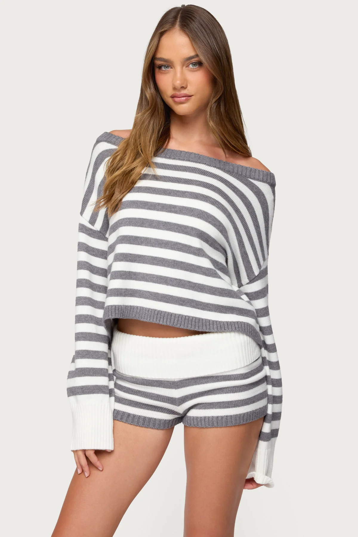 Saphi Striped Oversized Knit Sweater - Image 5
