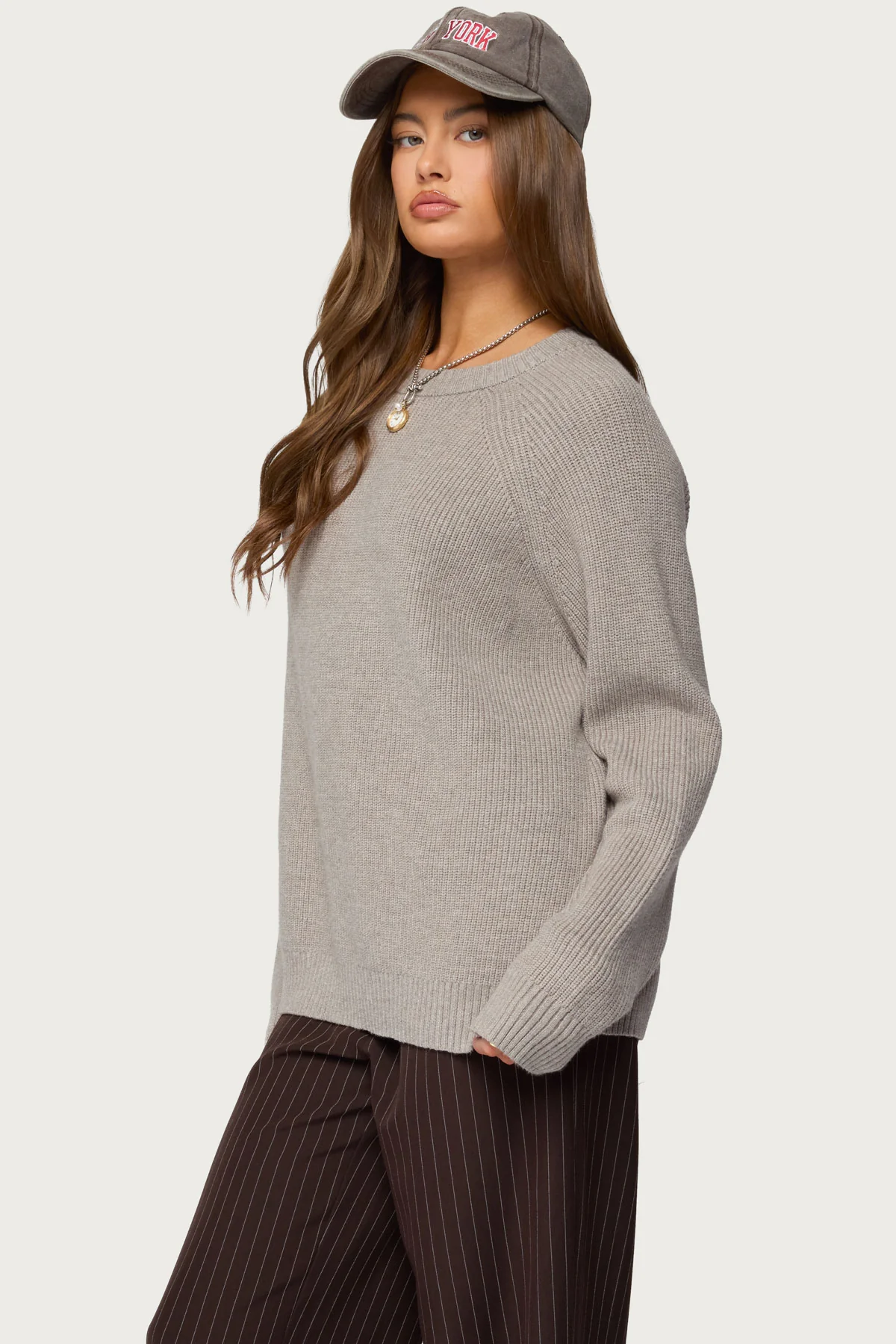 Lavonne Oversized Knit Raglan Sweater - Image 3