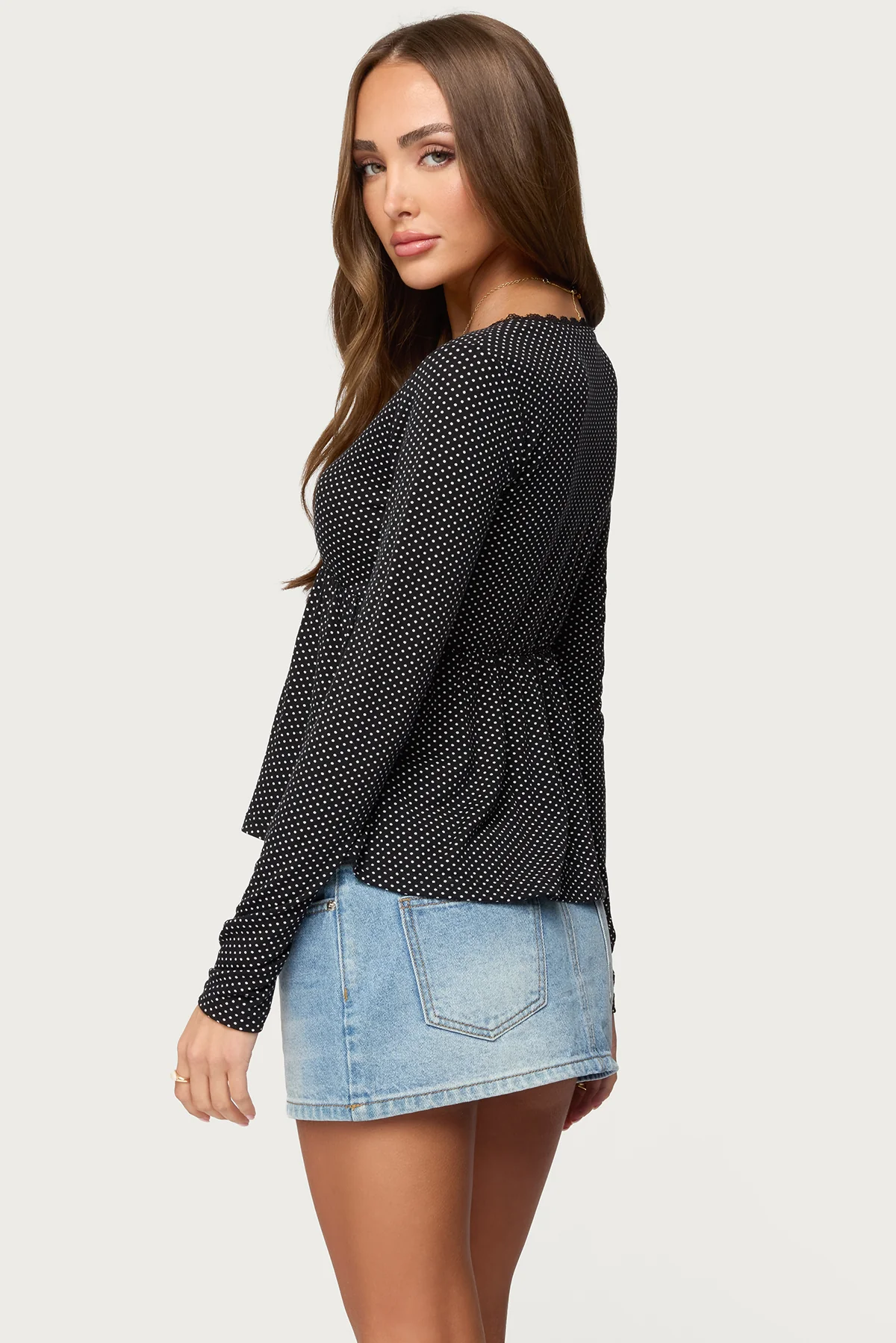 Kenzie Long Sleeve Babydoll Top - Image 5