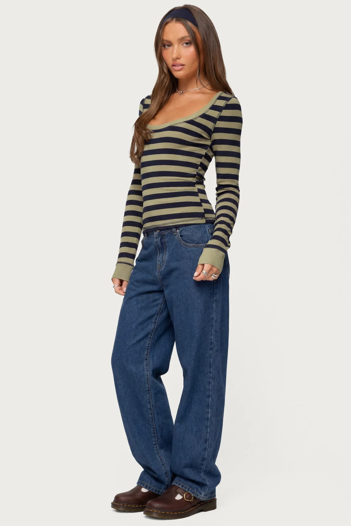 Rainey Striped Long Sleeve Top - Image 2