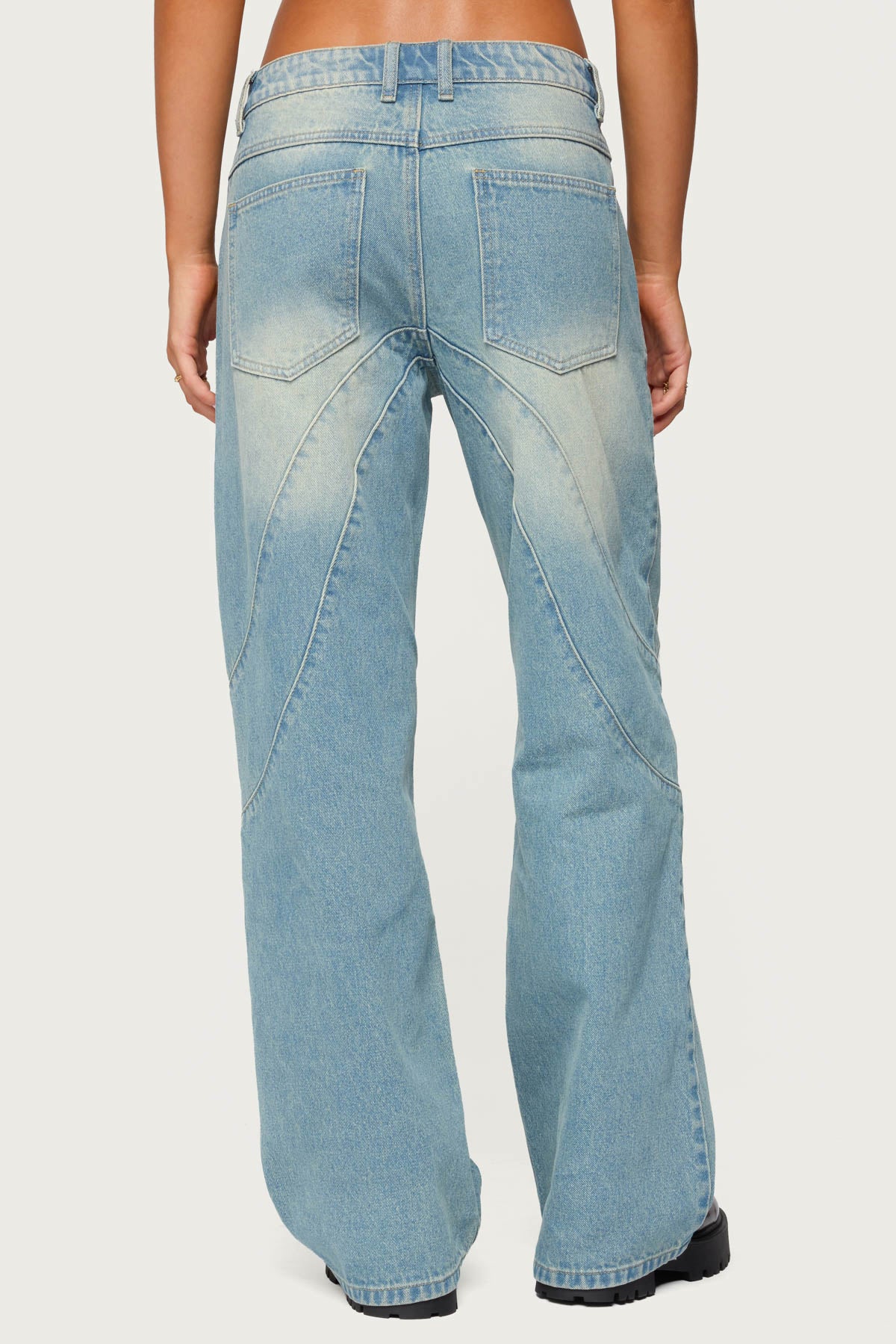 Kiria Stitched Low Rise Baggy Jeans - Image 5